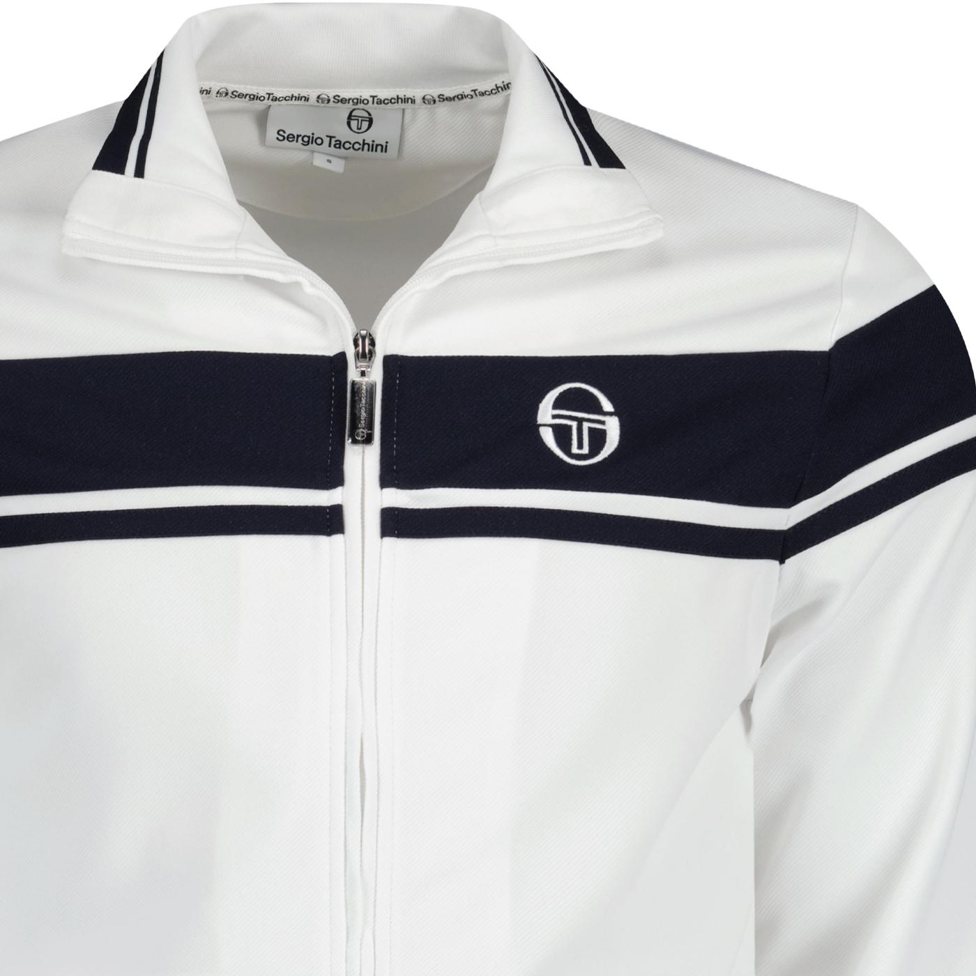 SERGIO TACCHINI Damarindo Retro 80s Track Top in White