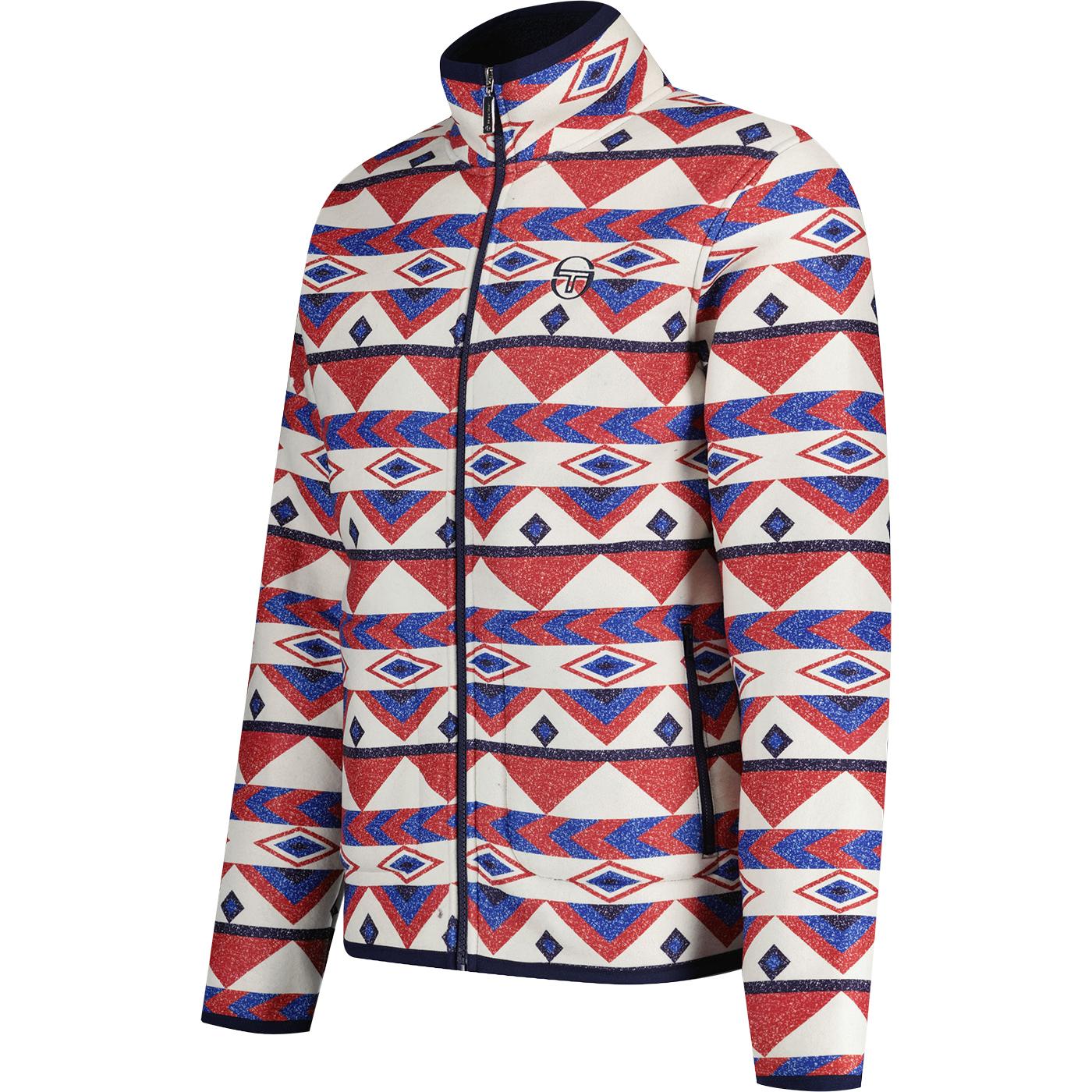 Sergio Tacchini Florian Retro Winter Fleece Aztec Stripe Jacket