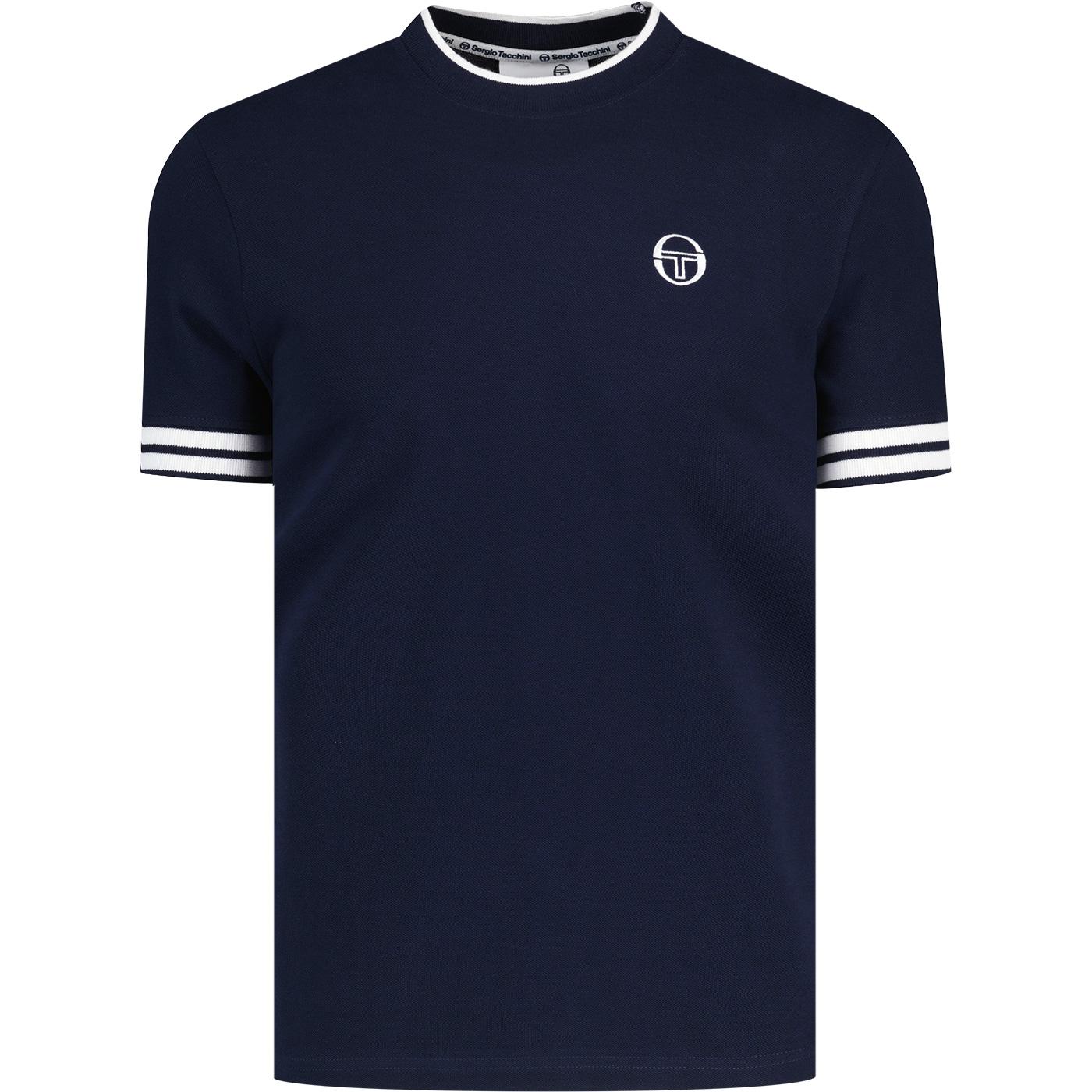 Iceberg Sergio Tacchini Stripe Cuff Tee Maritime
