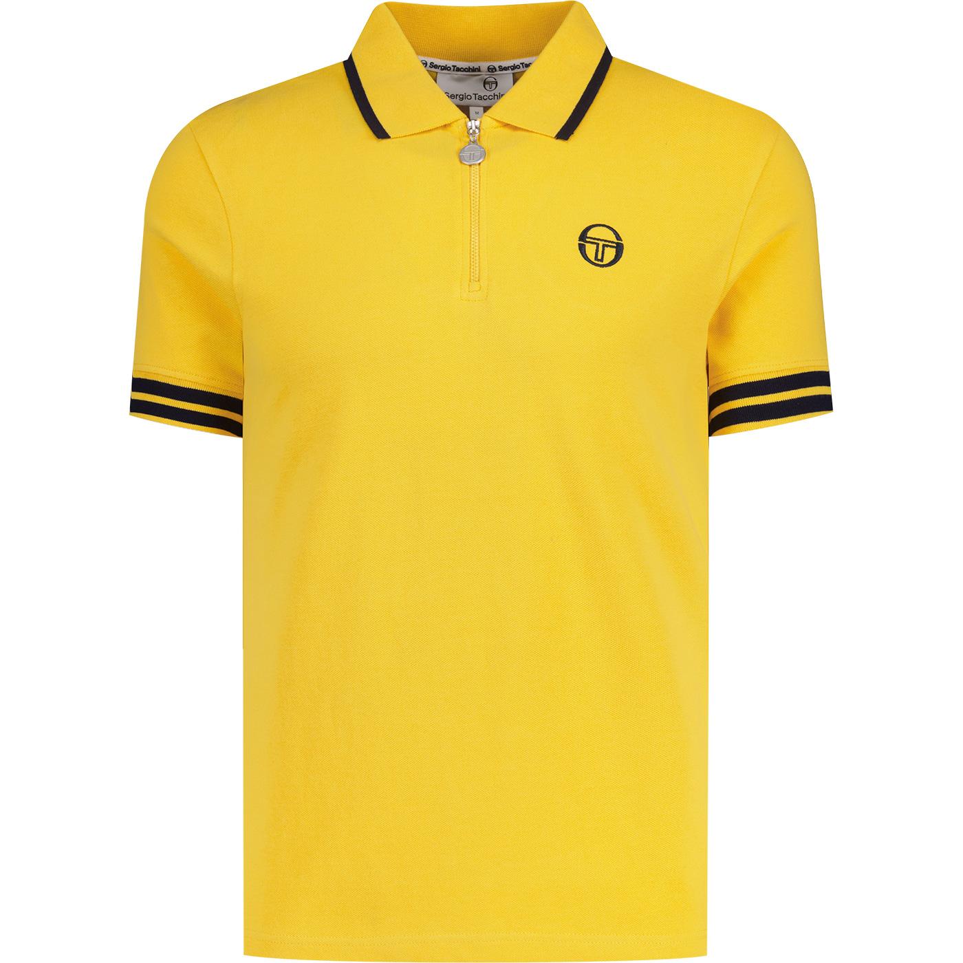 Iceberg Sergio Tacchini Cuff Stripe 1/4 Zip Polo D