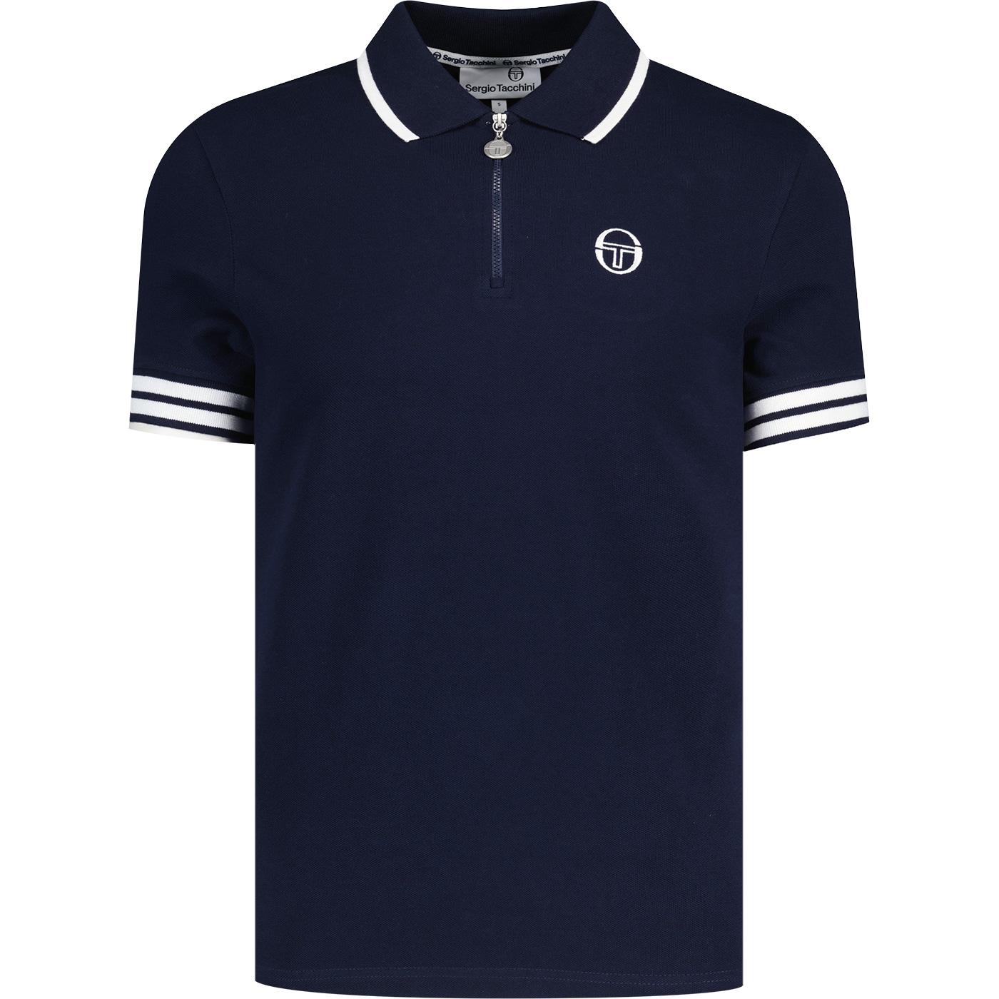 Iceberg Sergio Tacchini Cuff Stripe 1/4 Zip Polo B