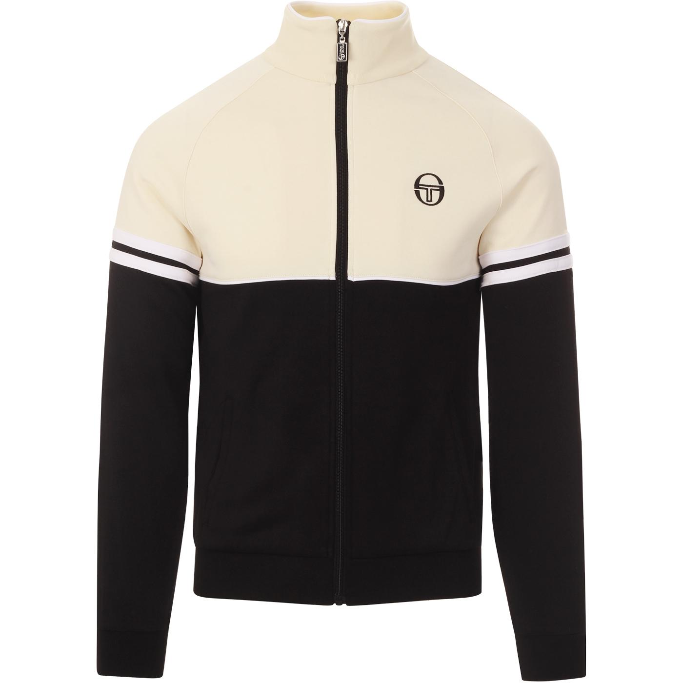 SERGIO TACCHINI Orion Retro Track Top in Black/Birch