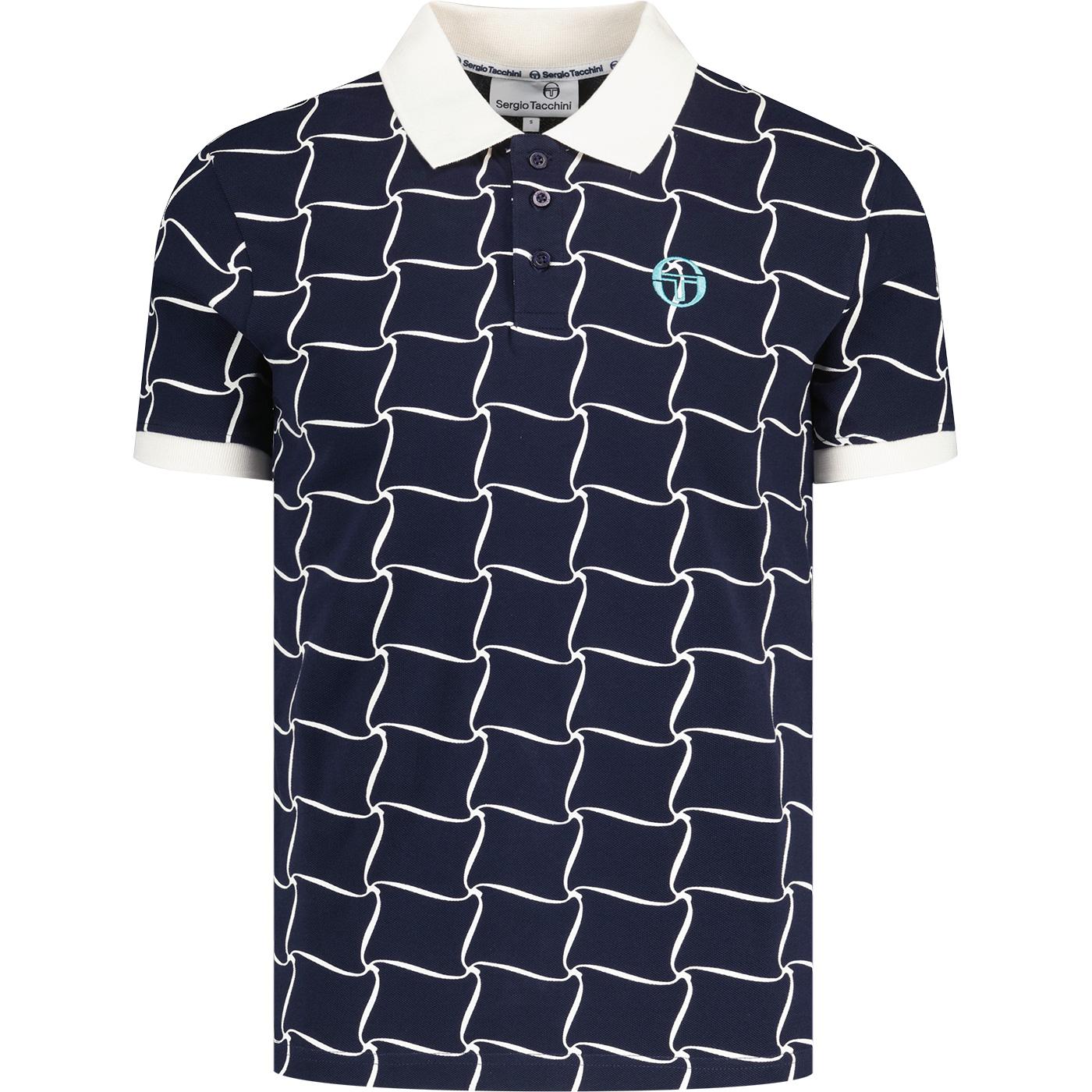 Salvatore Sergio Tacchini Flag Check Pique Polo 