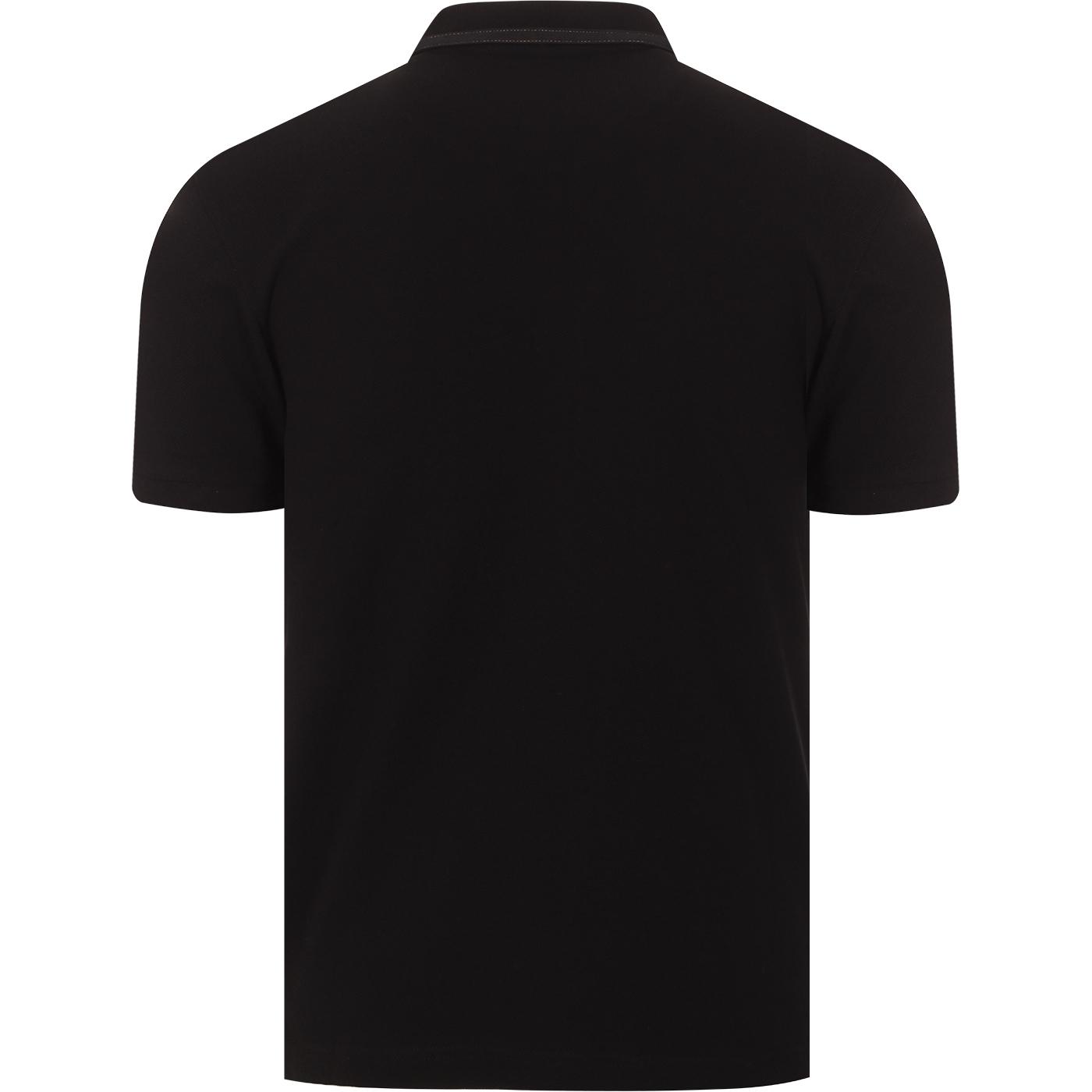 SKA & SOUL Mod Alcantara Tape Trim Panel Polo in Black