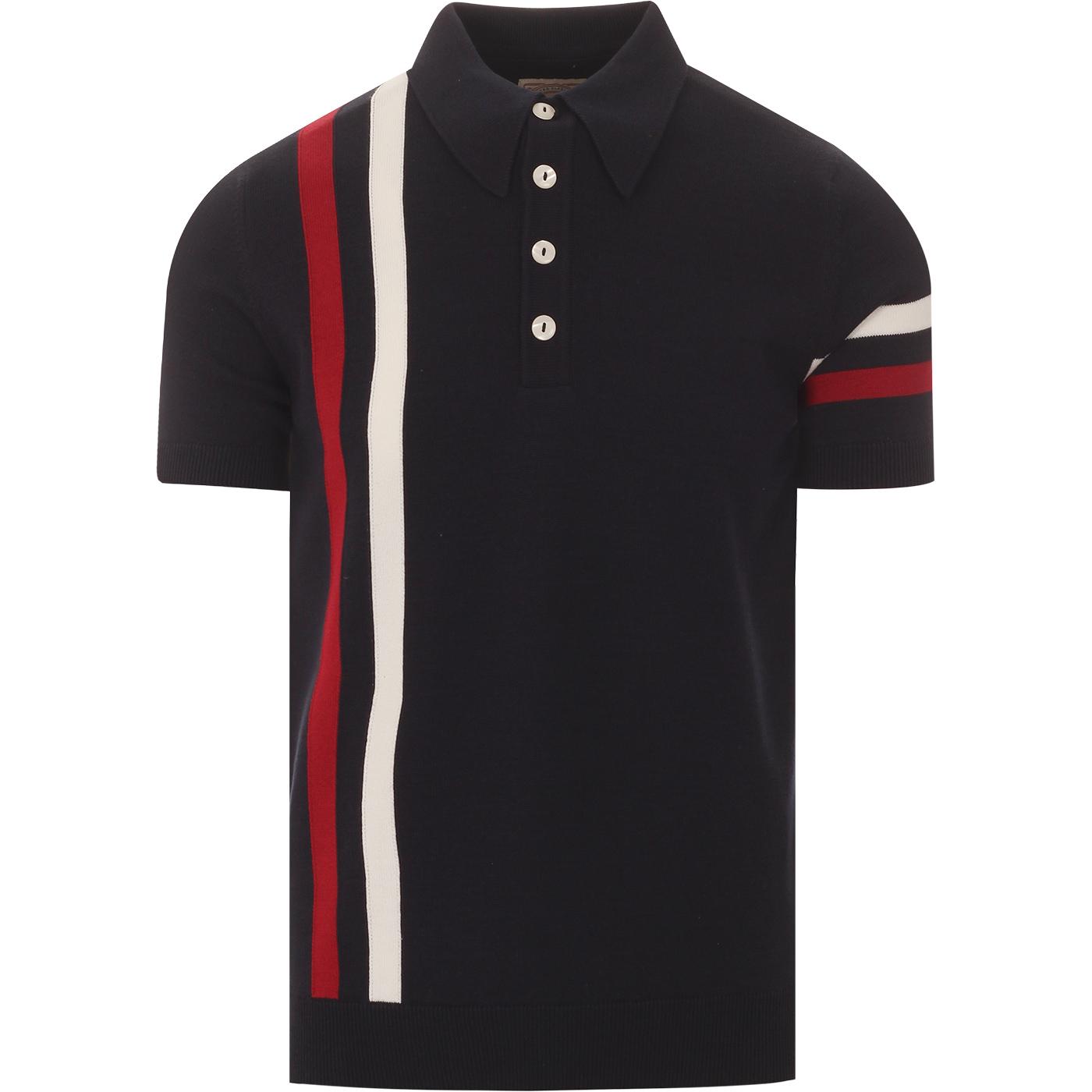 SKA & SOUL Classic Racing Stripe Mod Polo Shirt N