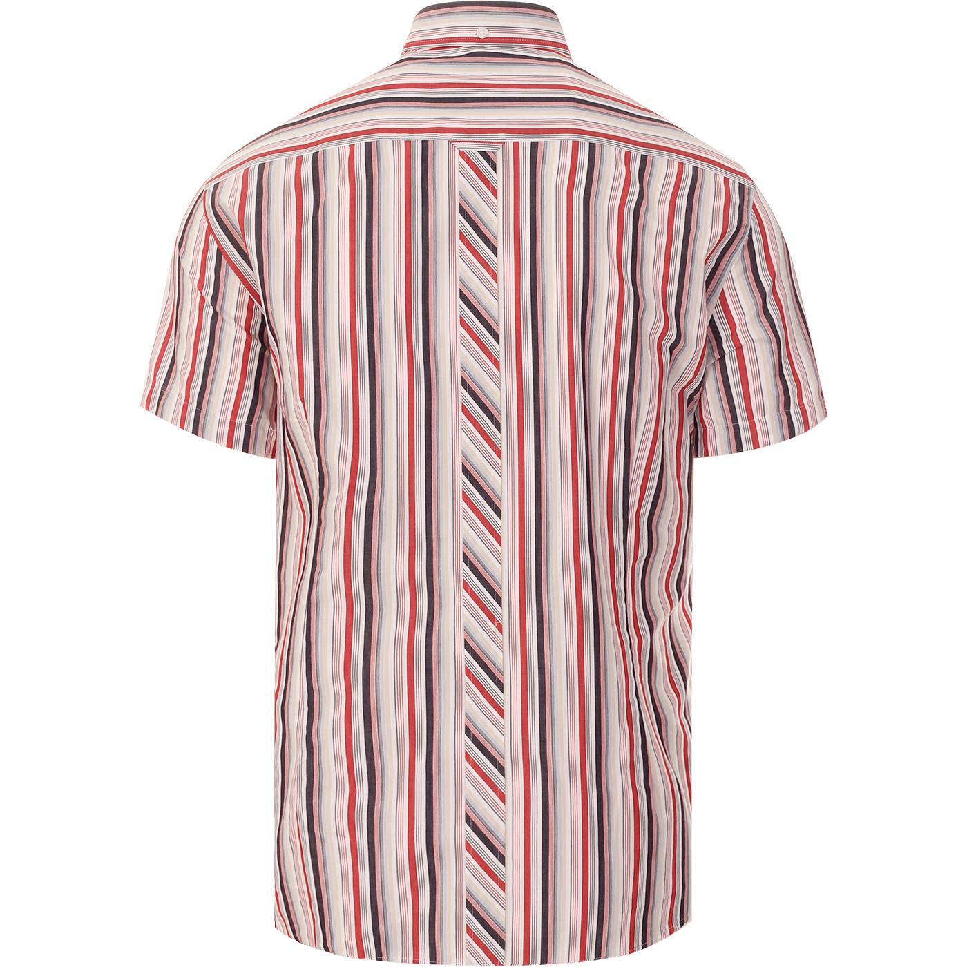 SKA & SOUL Retro Mod SS Stripe Spear Collar Shirt