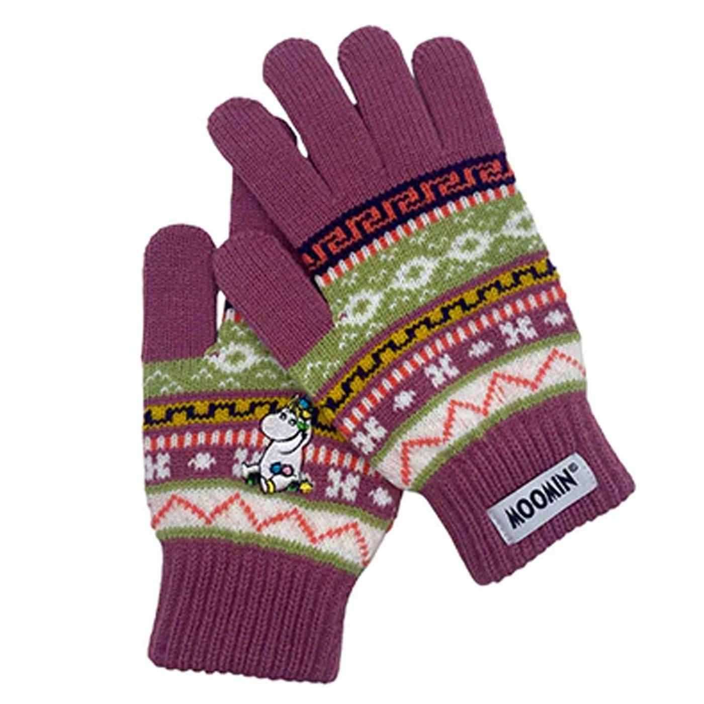 Moomin Retro 70s Snorkmaiden Fair Isle Gloves 