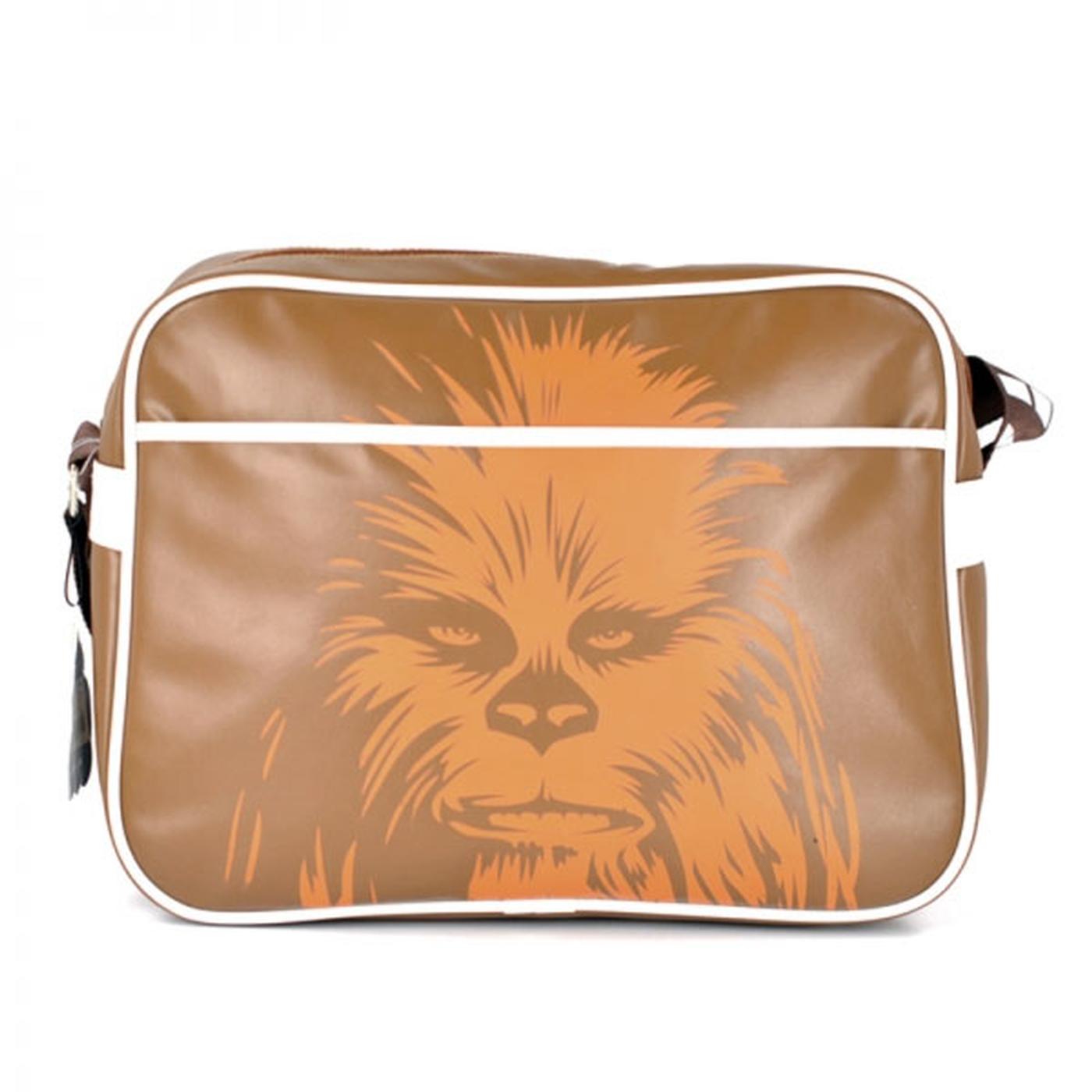 Star Wars Chewbacca Print Retro Shoulder Bag in Brown