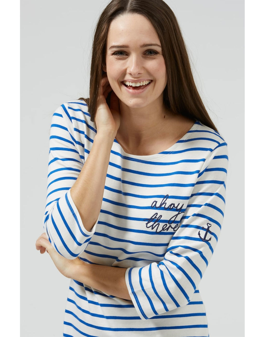 SUGARHILL BOUTIQUE Brighton Ahoy There Retro 60s Breton Dress