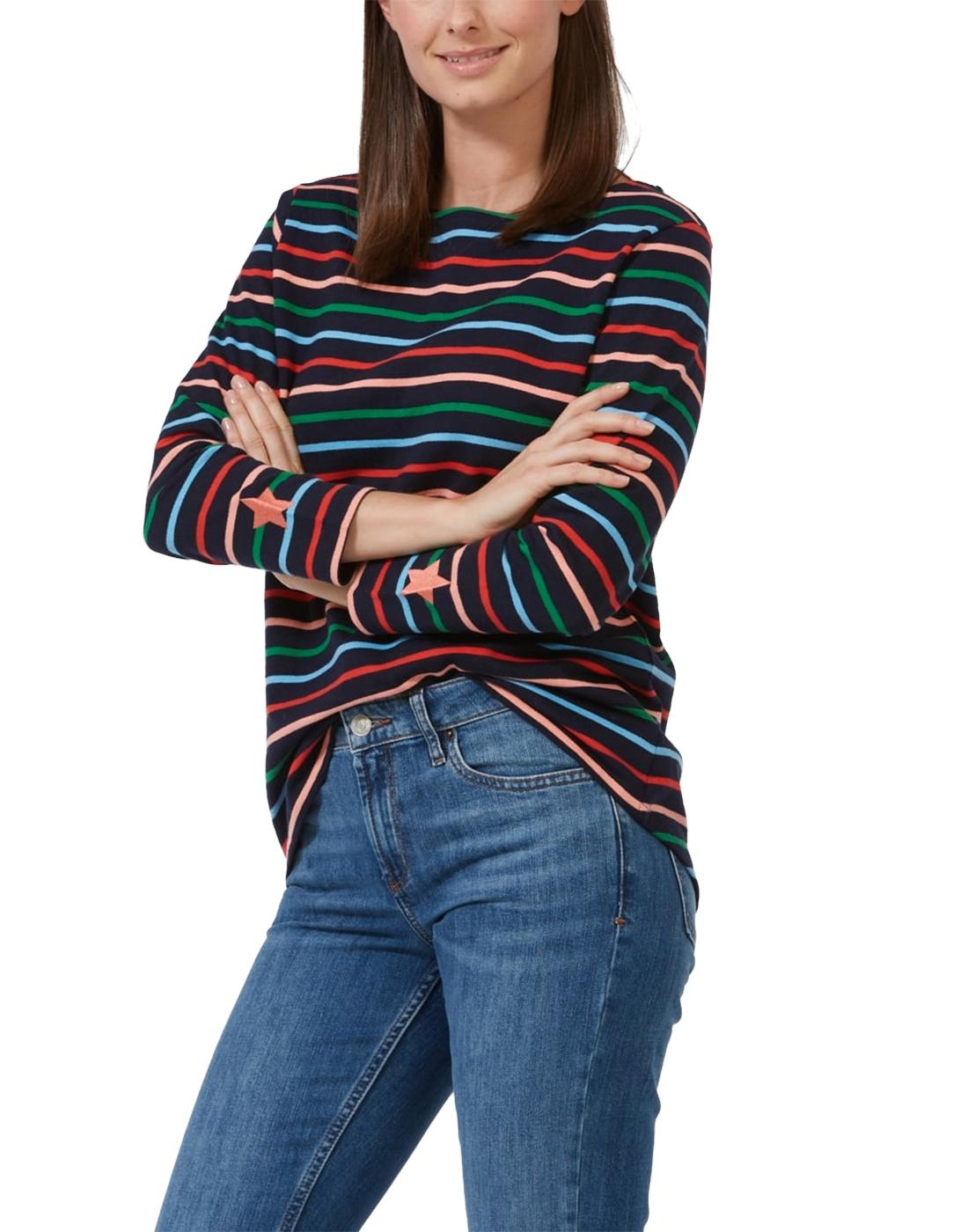 SUGARHILL BOUTIQUE Brighton Stars Breton Striped 60s Top