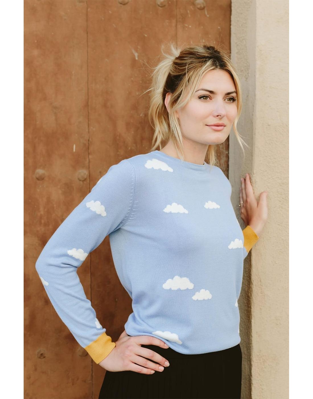 jumper with clouds