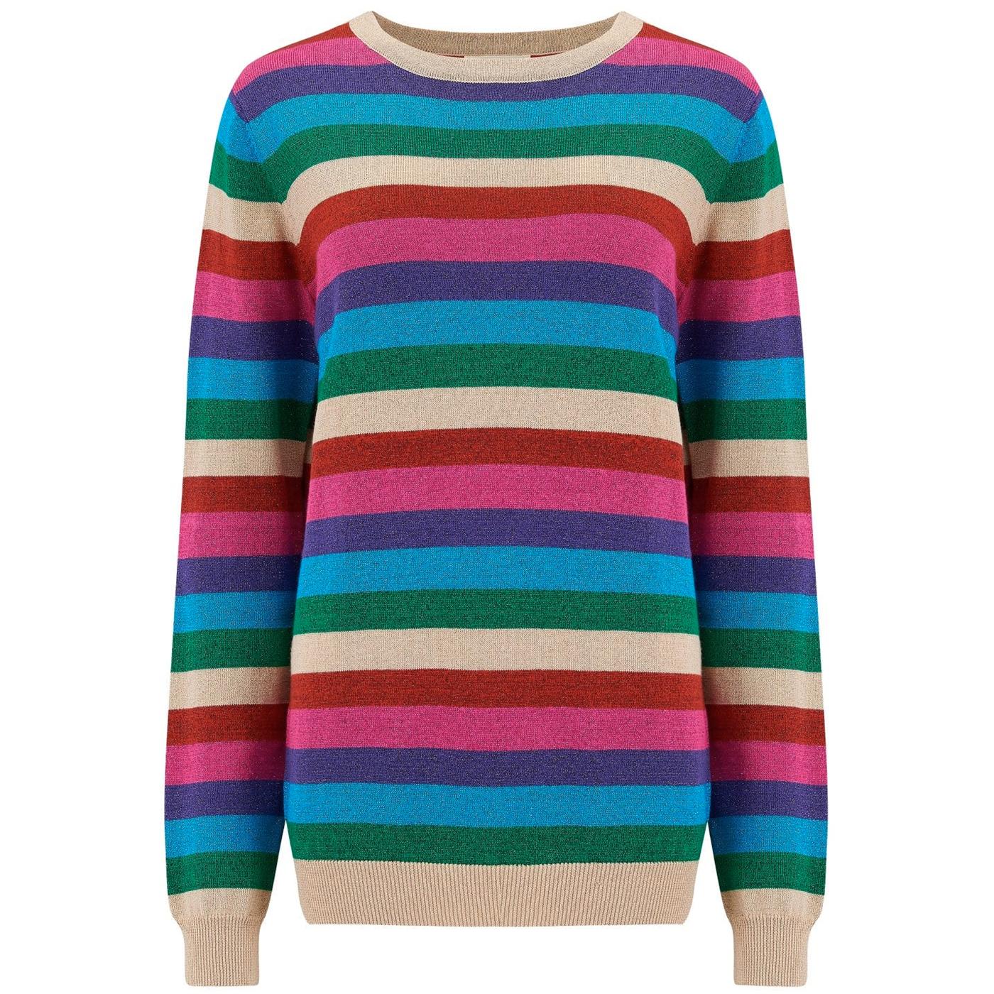 Alex SUGARHILL BRIGHTON 80s Rainbow Lurex Sweater