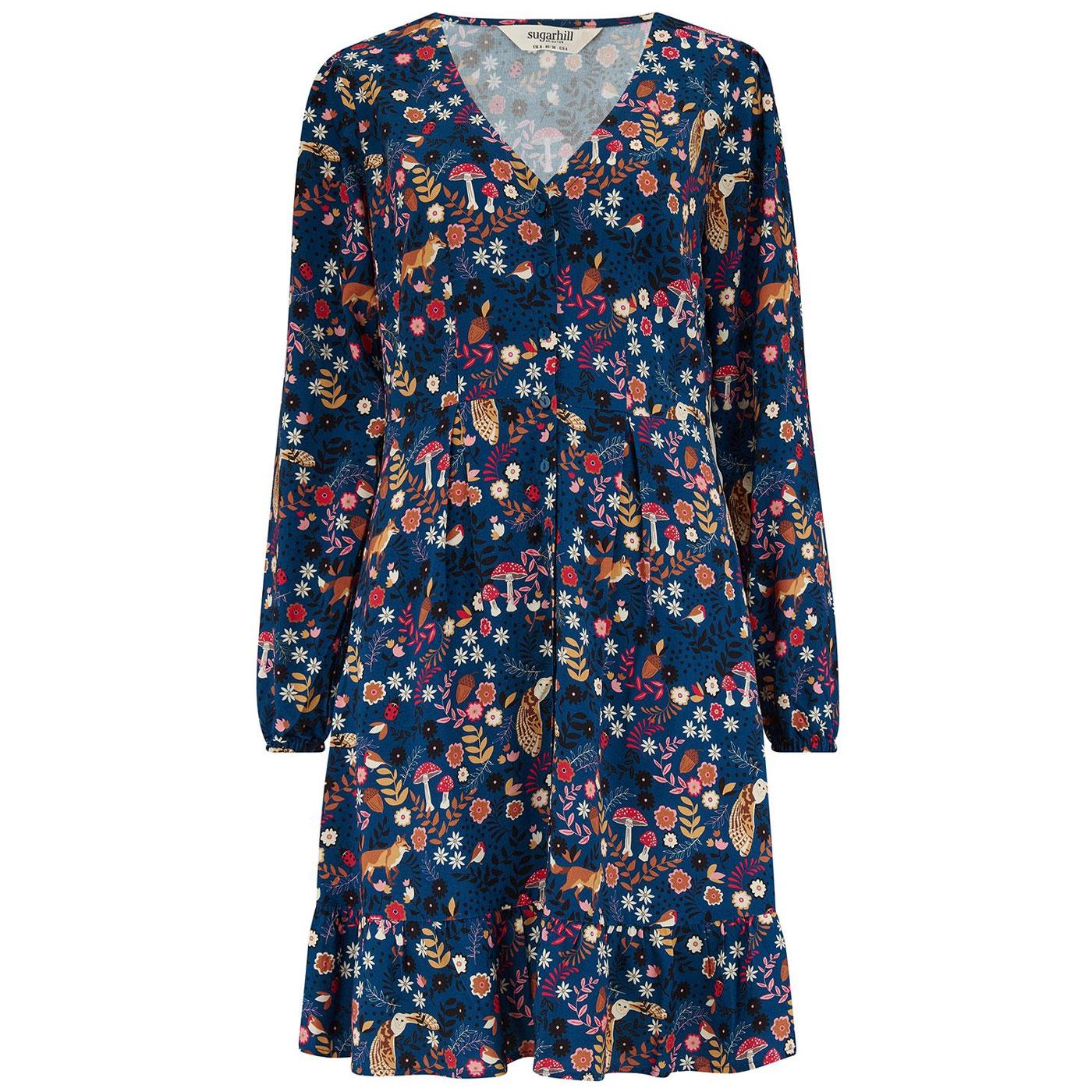 Bibi Sugarhill Midnight Woodland Mini Tea Dress N