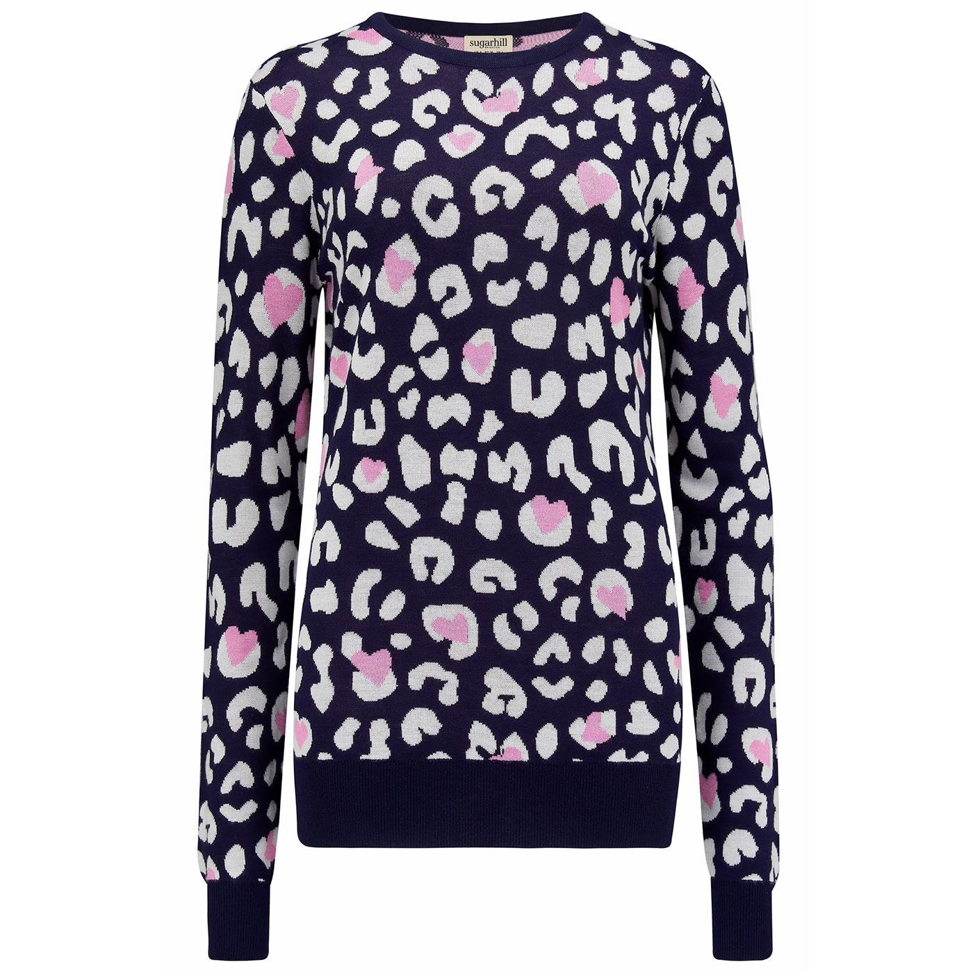 Callie SUGARHILL BRIGHTON Heart Leopard Sweater N