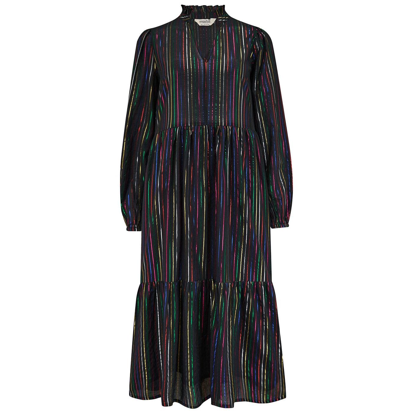 Esmeralda Sugarhill Rainbow Stripe Smock Dress B