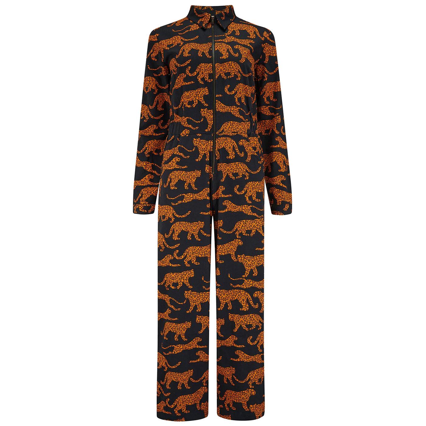 Gertie Sugarhill Large Leopards Cropped Jumpsuit 