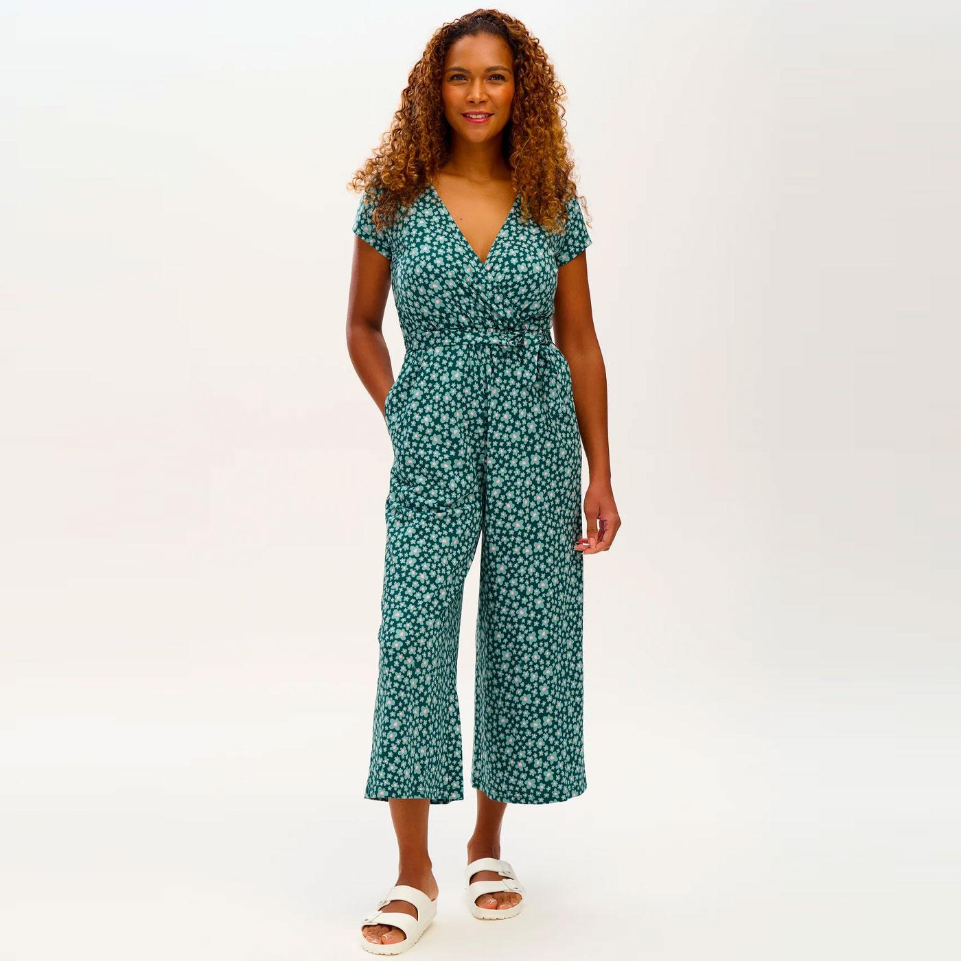 Sugarhill Brighton Katrina Retro Floral Cropped Jersey Jumpsuit 7754