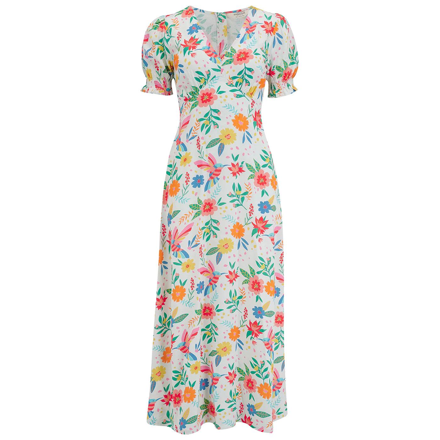 Maryjane Sugarhill Tropical Hummingbird Midi Dress