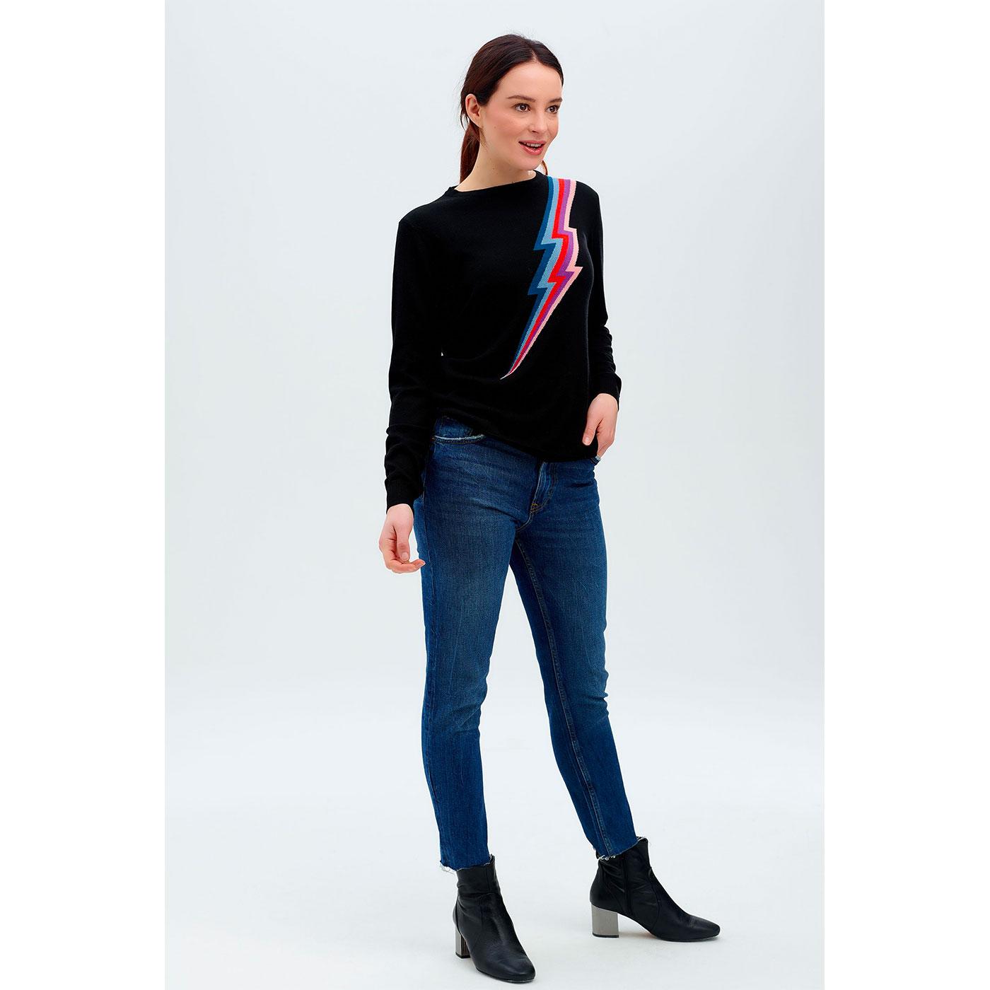 SUGARHILL Rita 70s Rainbow Lightning Flash Jumper