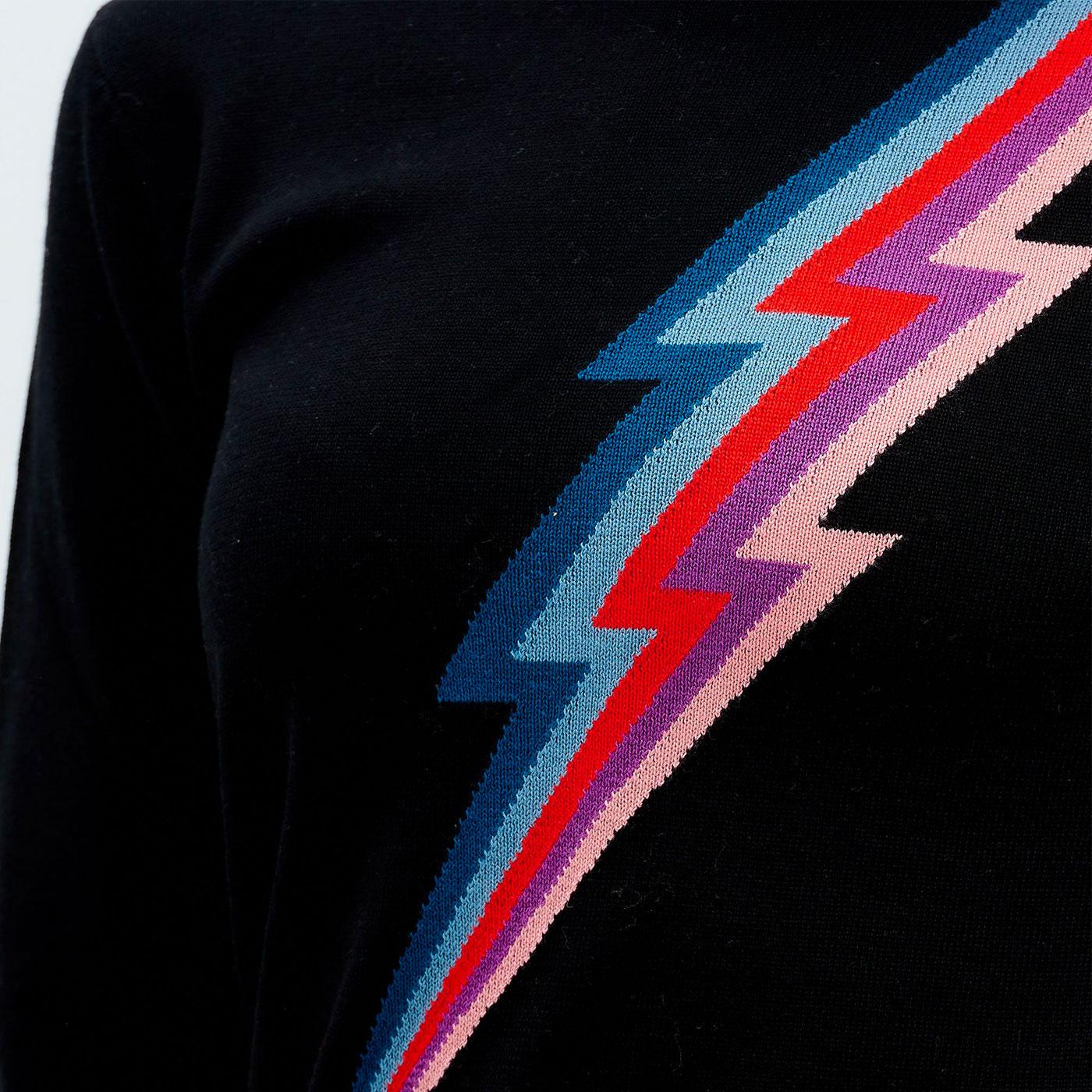 SUGARHILL Rita 70s Rainbow Lightning Flash Jumper