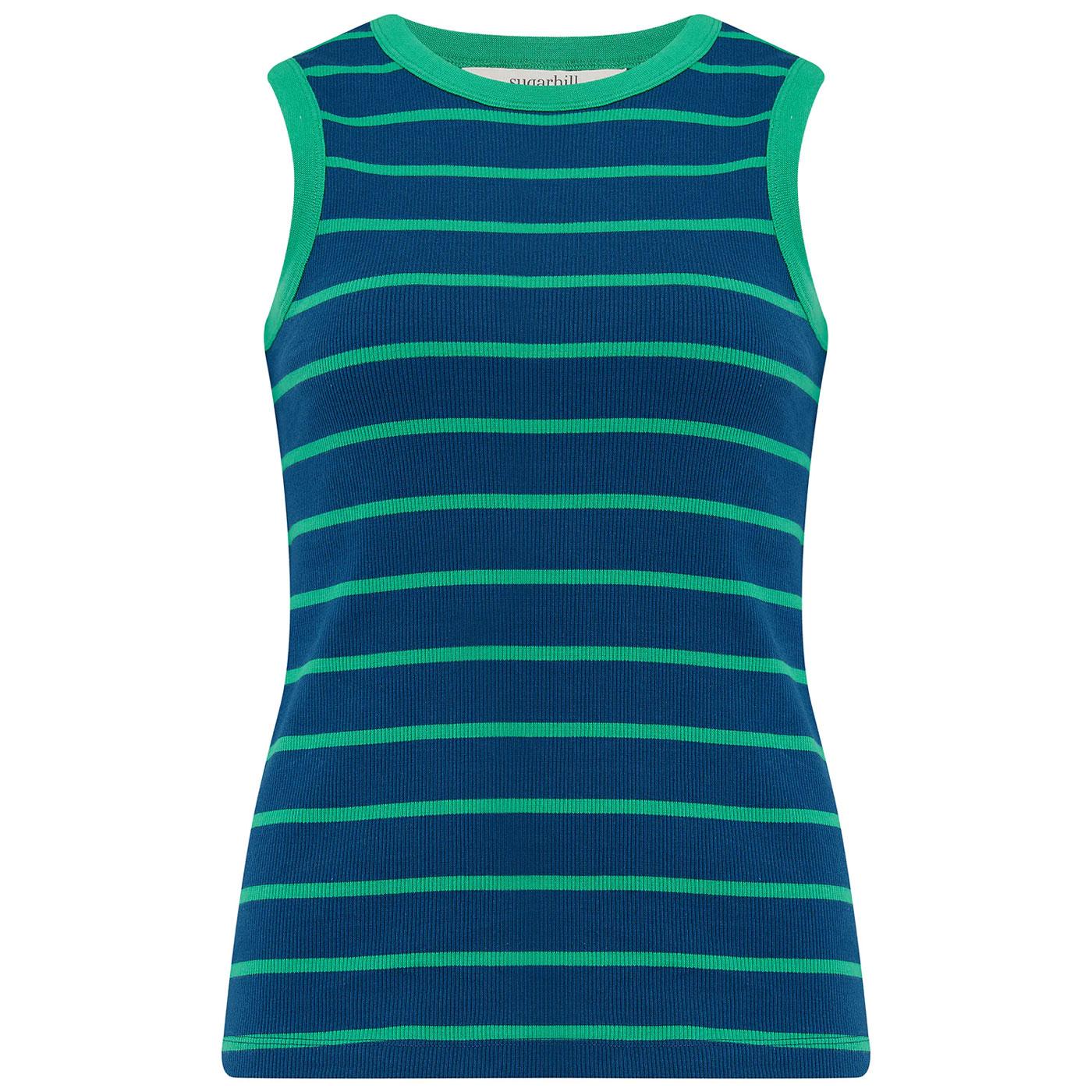 Ruth Sugarhill Retro Stripe Fitted Vest Top (B/G)