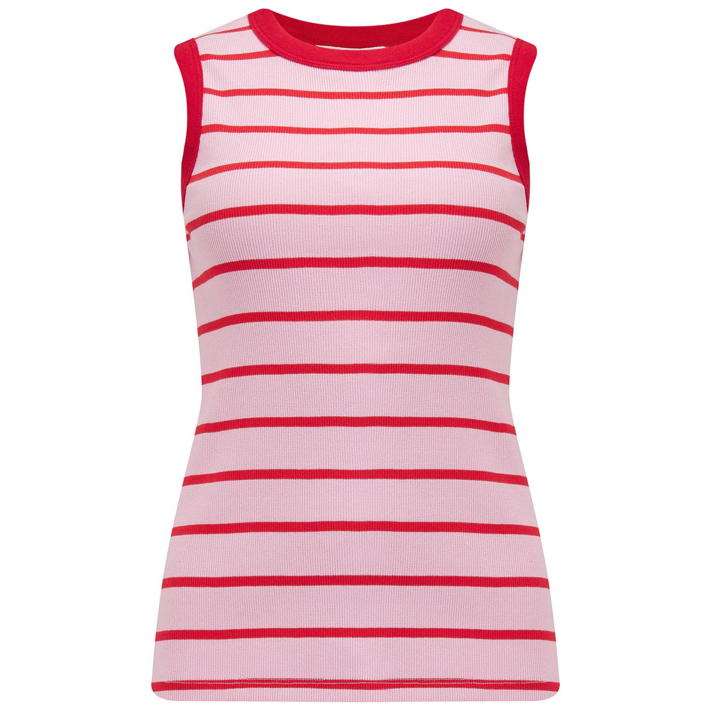 Ruth Sugarhill Retro Stripe Fitted Vest Top (P/R)