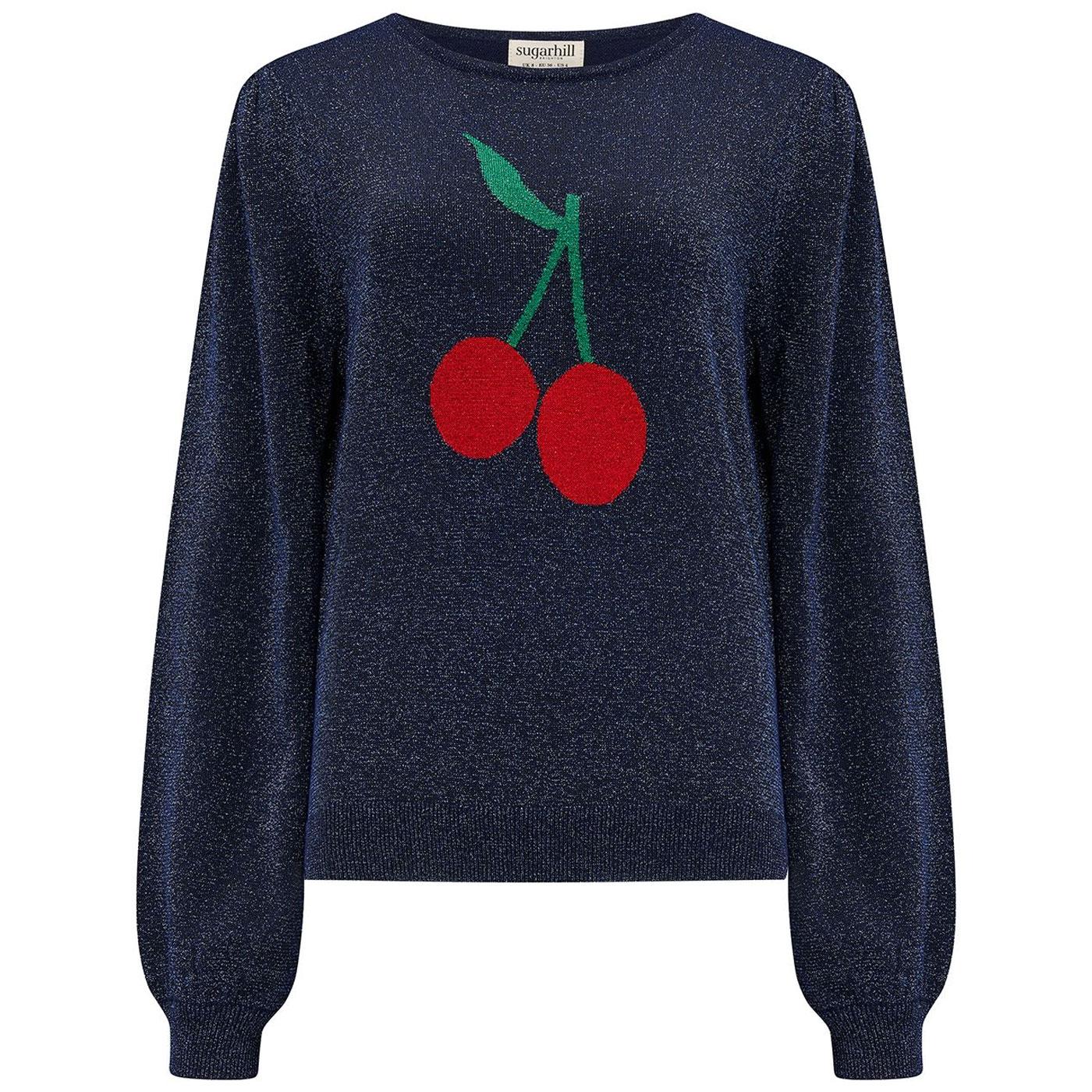 Tiff Sugarhill Brighton Cherry Good Lurex Jumper 