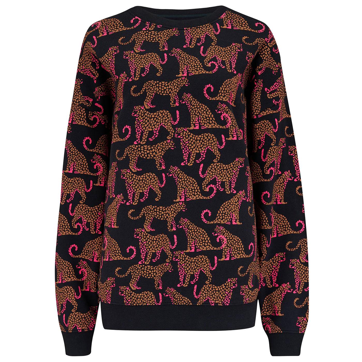 Eadie Sugarhill Relaxed Leopard Spots Sweatshirt 