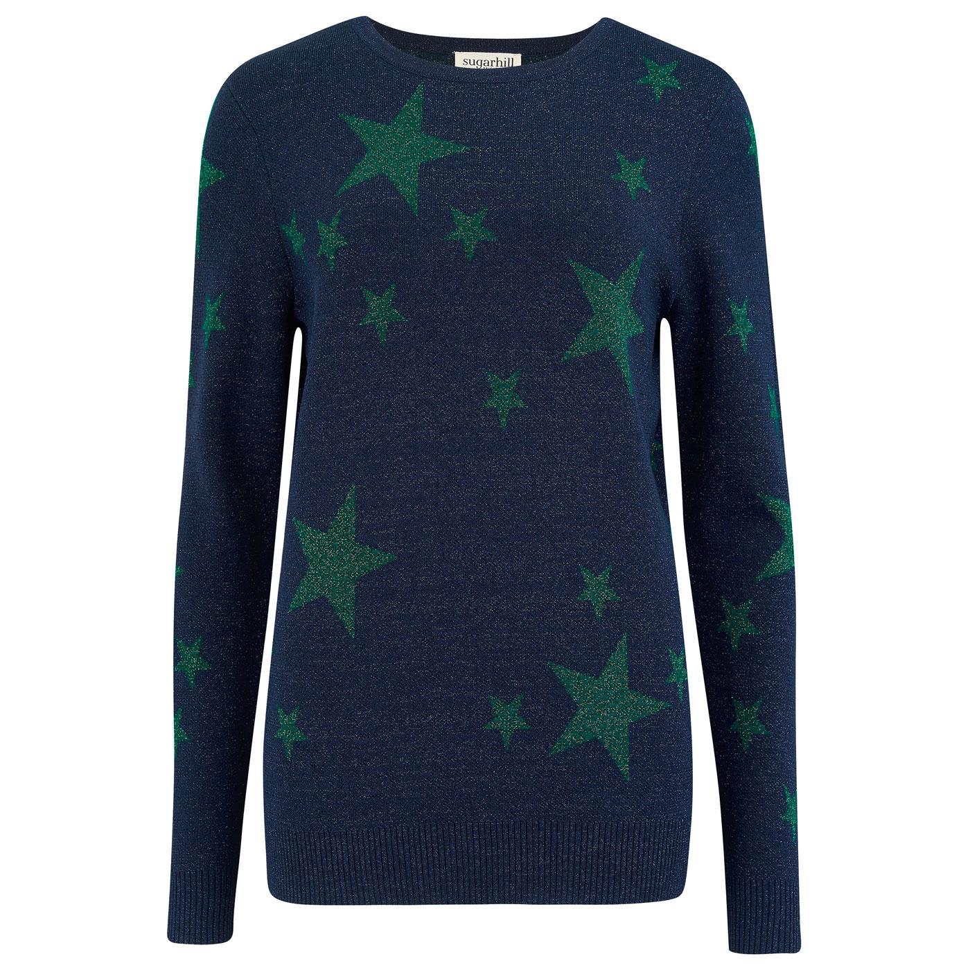 SUGARHILL BRIGHTON Rita Retro Shimmering Star Knitted Jumper