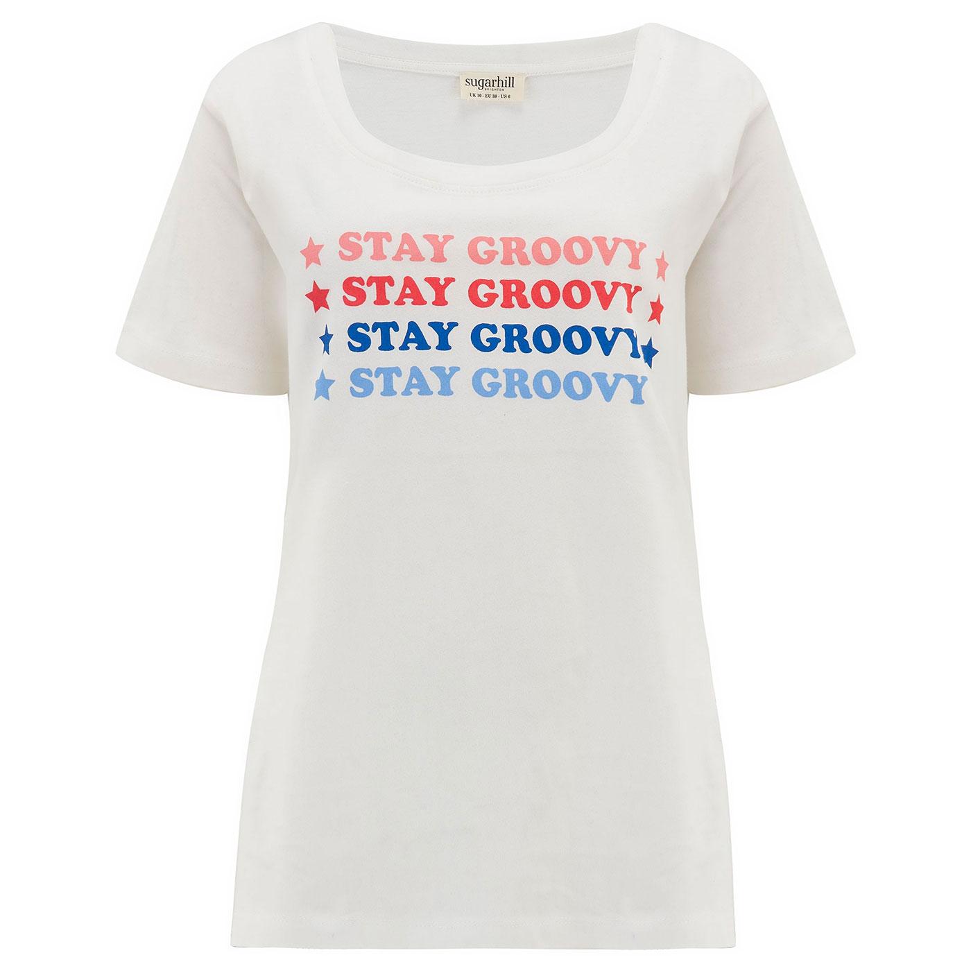 Sylvie SUGARHILL Retro 70s Stay Groovy T-Shirt