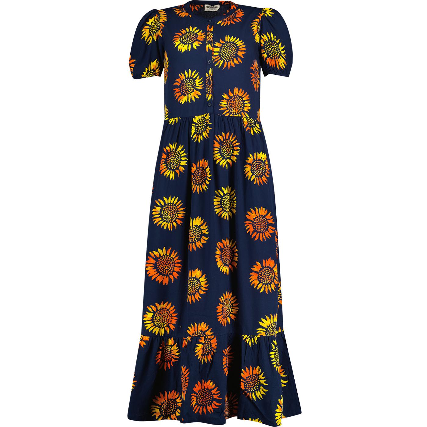 Tammy SUGARHILL Batik Sunflower Maxi Smock Dress