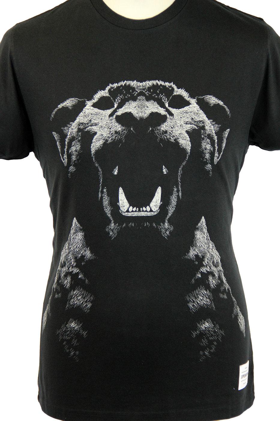 SUPREMEBEING Pantera Indie Animal Retro Print Noir T-Shirt