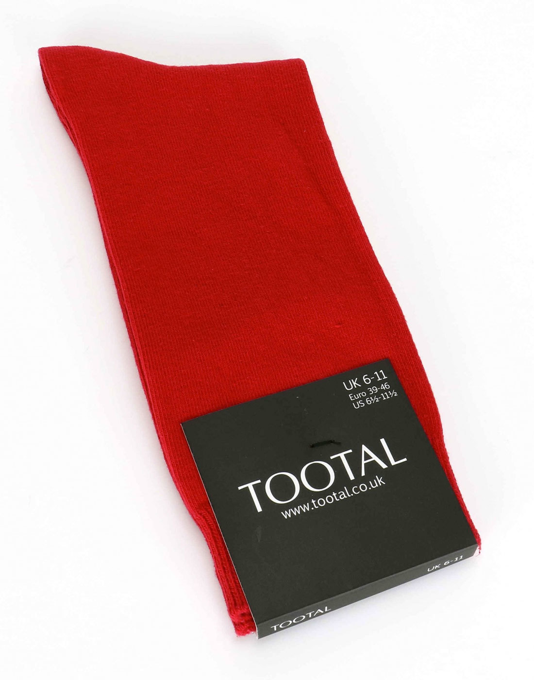 TOOTAL Retro Mod Classic Red Cotton Blend Socks