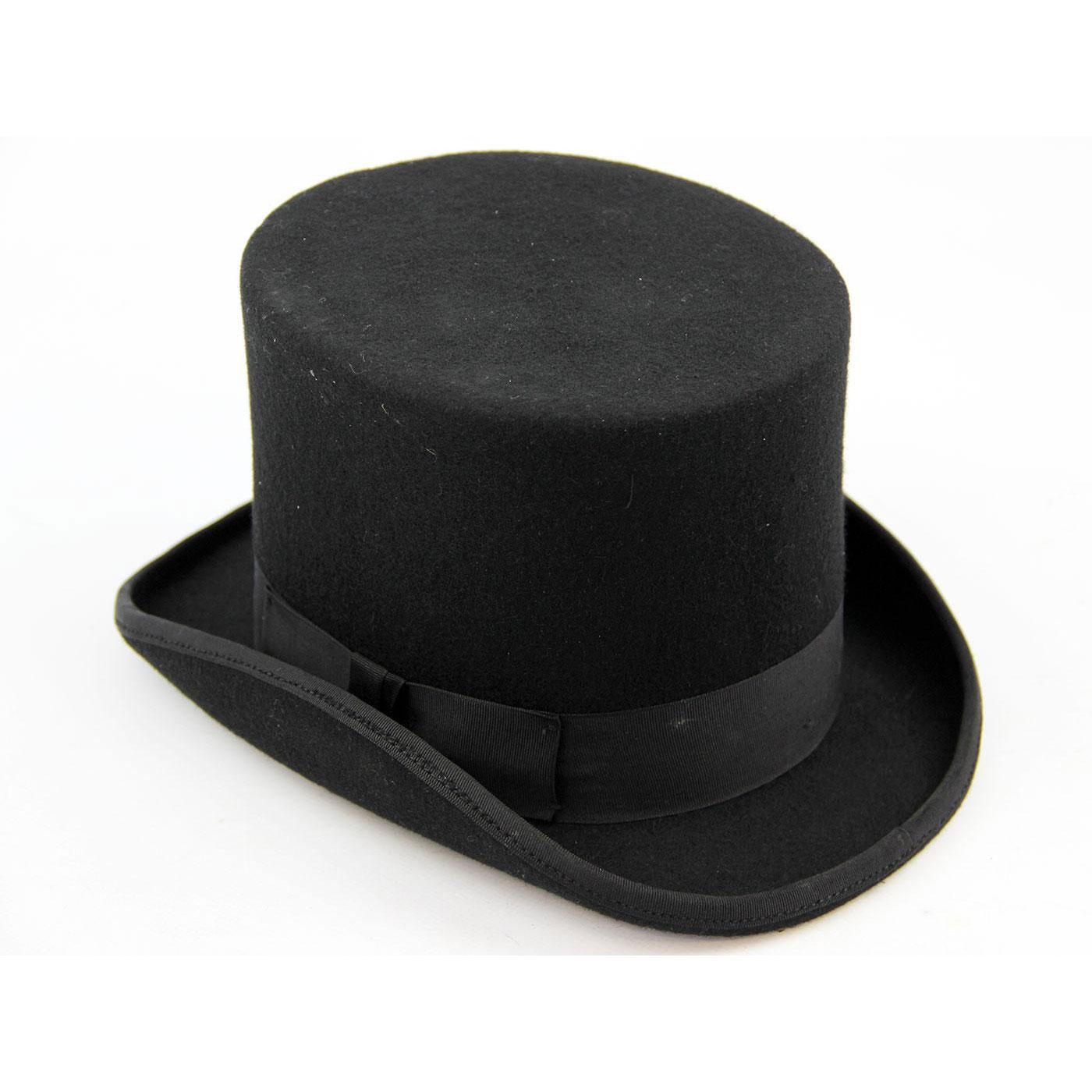 Topper Mens Retro Smart Dress Top Hat BLACK