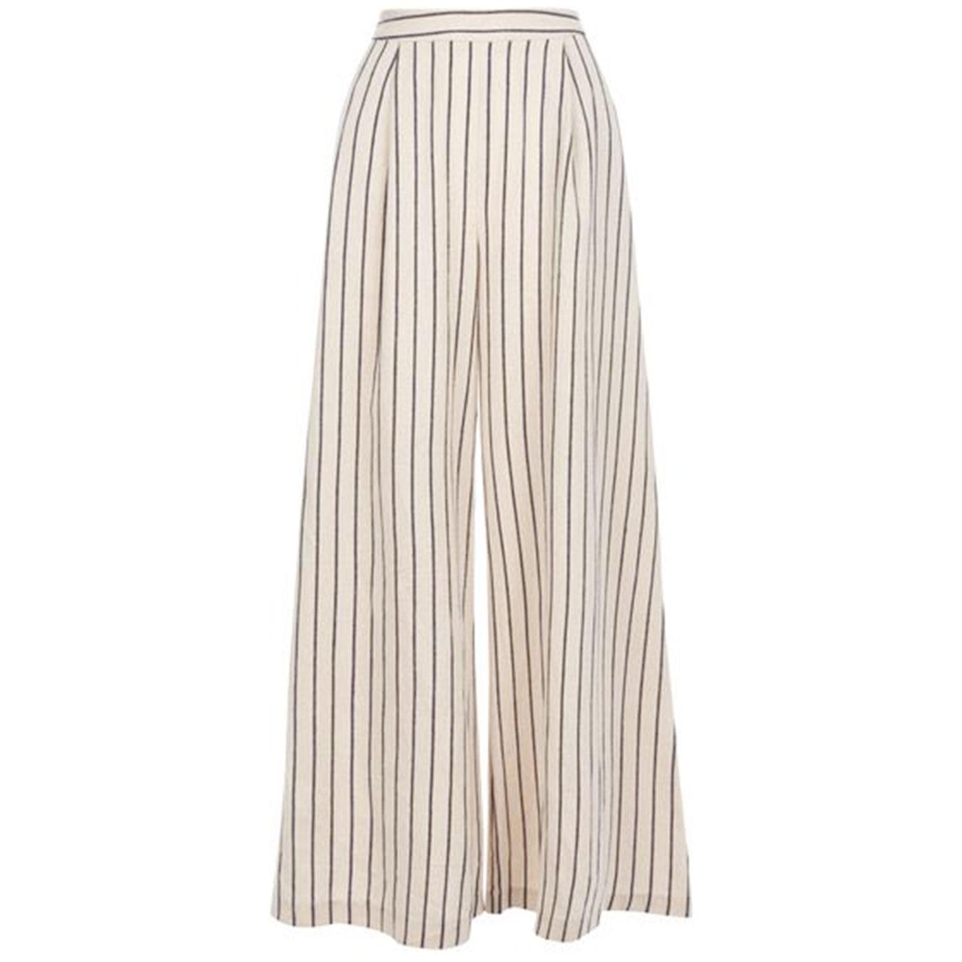 TRAFFIC PEOPLE Nervous Sailor Wide Leg Striped Trousers