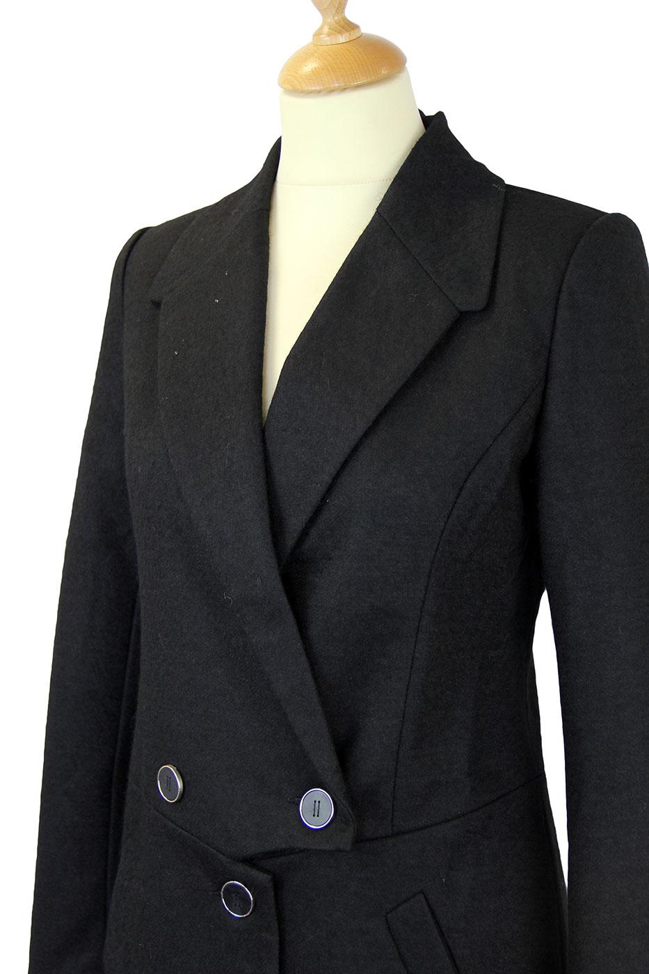 TRAFFIC PEOPLE Retro 1950s Vintage Top N Tails Coat in Black