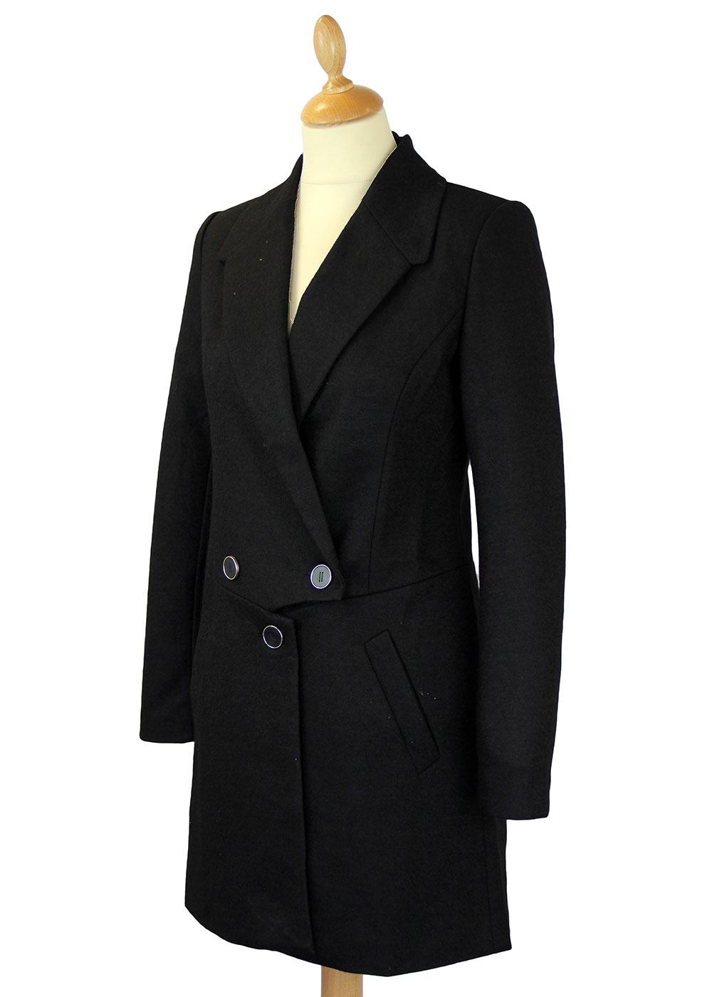 TRAFFIC PEOPLE Retro 1950s Vintage Top N Tails Coat in Black