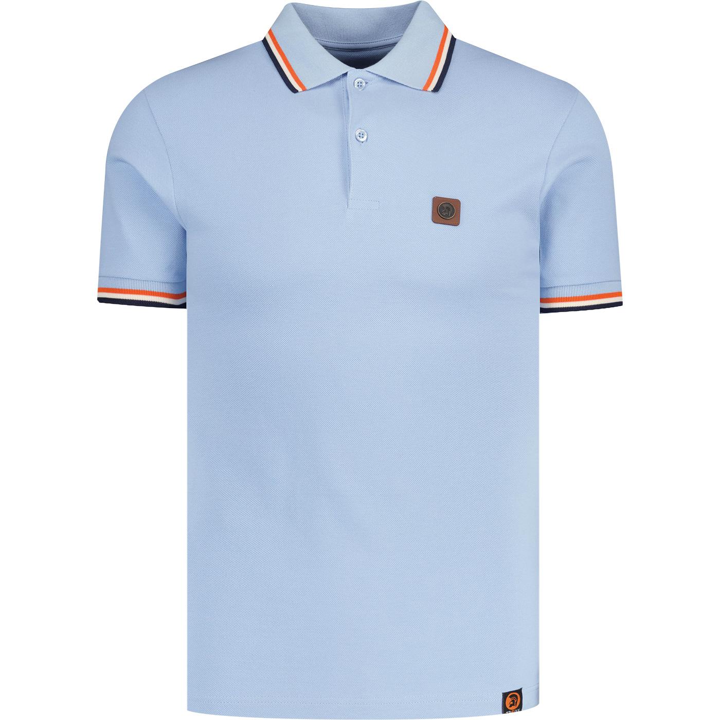 Trojan Three Colour Mod Tipped Pique Polo Shirt P