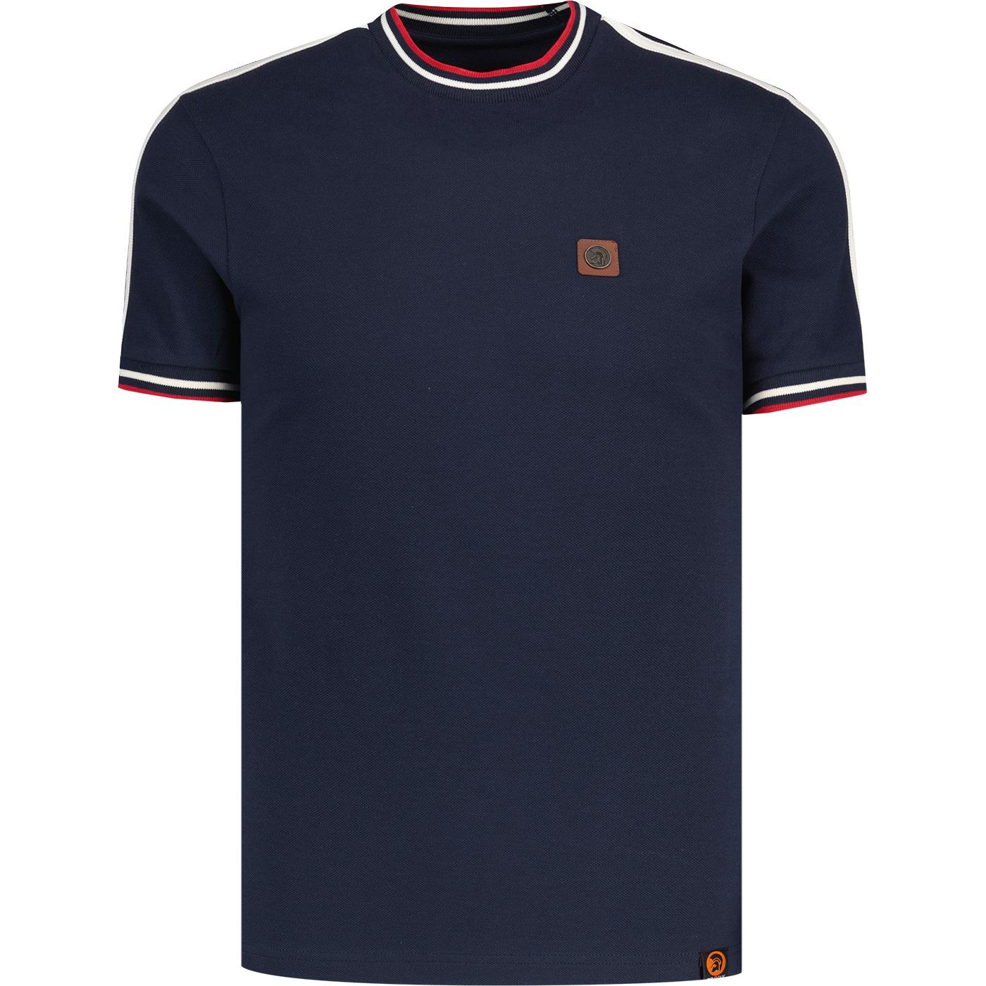 Trojan 3 Colour Tipped Sleeve Stripe Pique Tee N