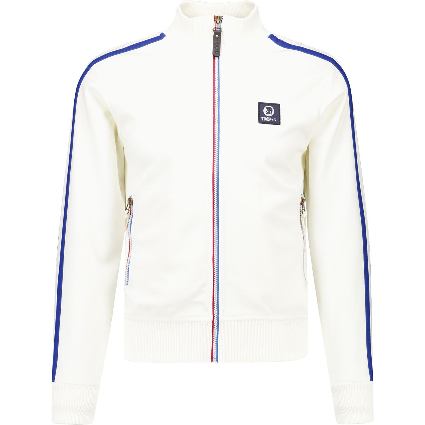 Trojan Twin Stripe Contrast Zip Retro Track Top E