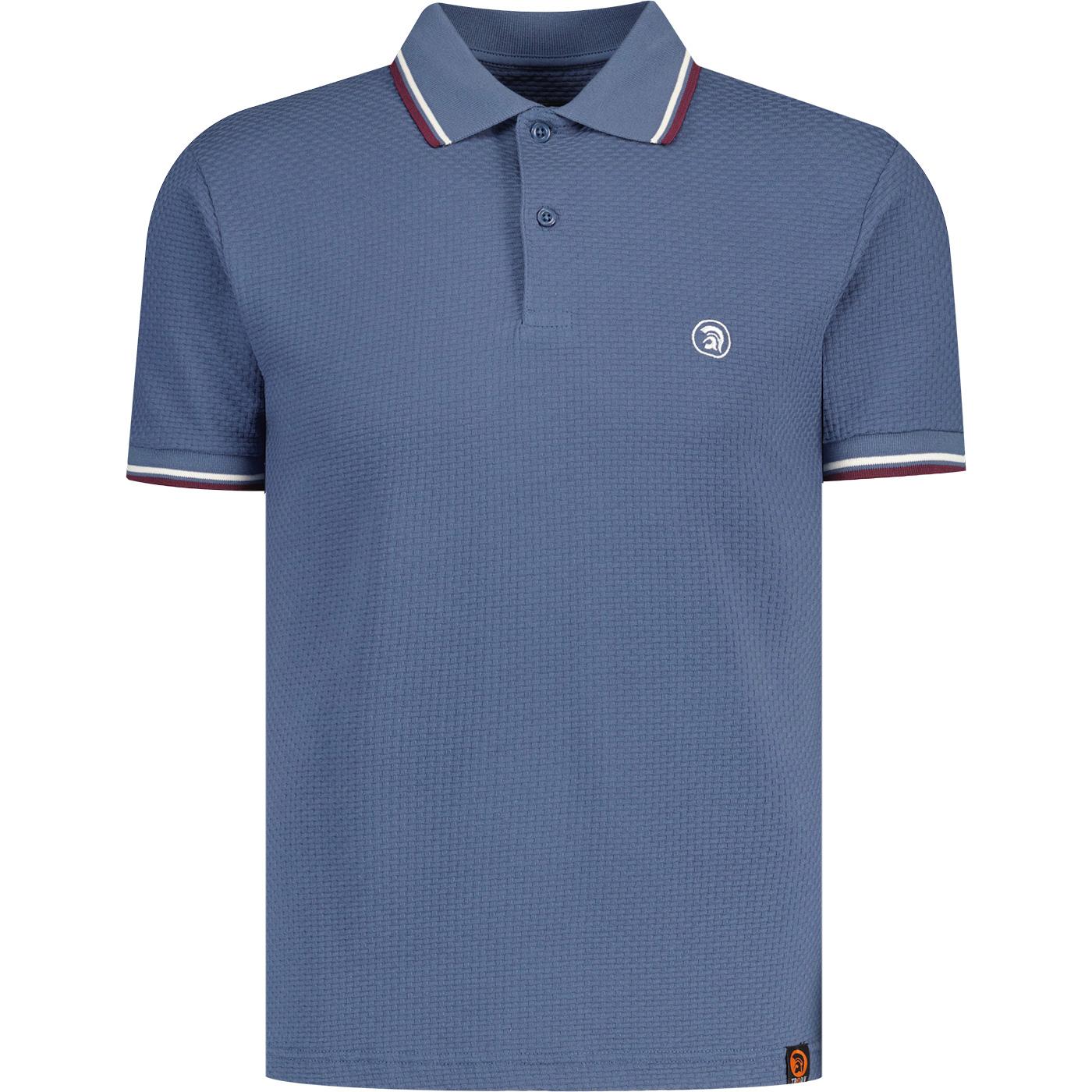 Trojan Mod Tipped Textured Basket Weave Polo AB