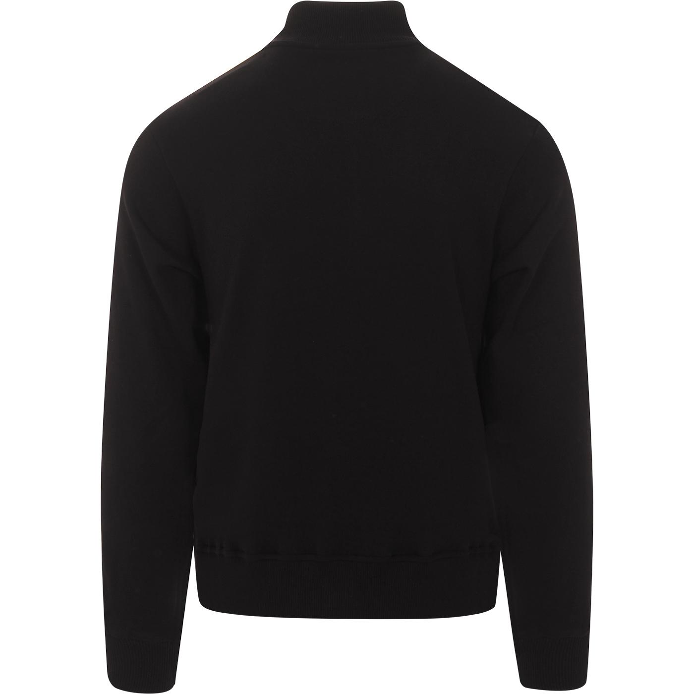 TROJAN RECORDS Retro POW Check Track Jacket in Black