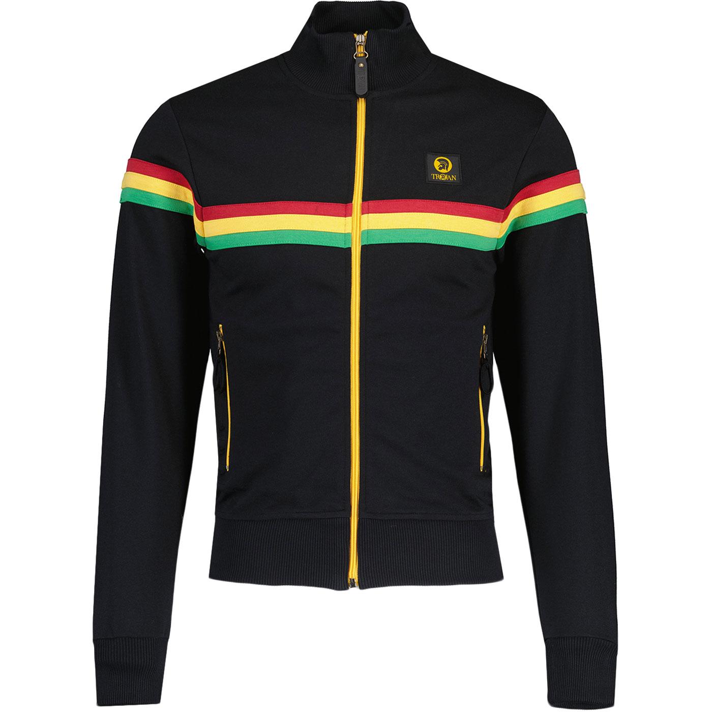 Trojan Retro Stripe 70s Funnel Neck Track Top B