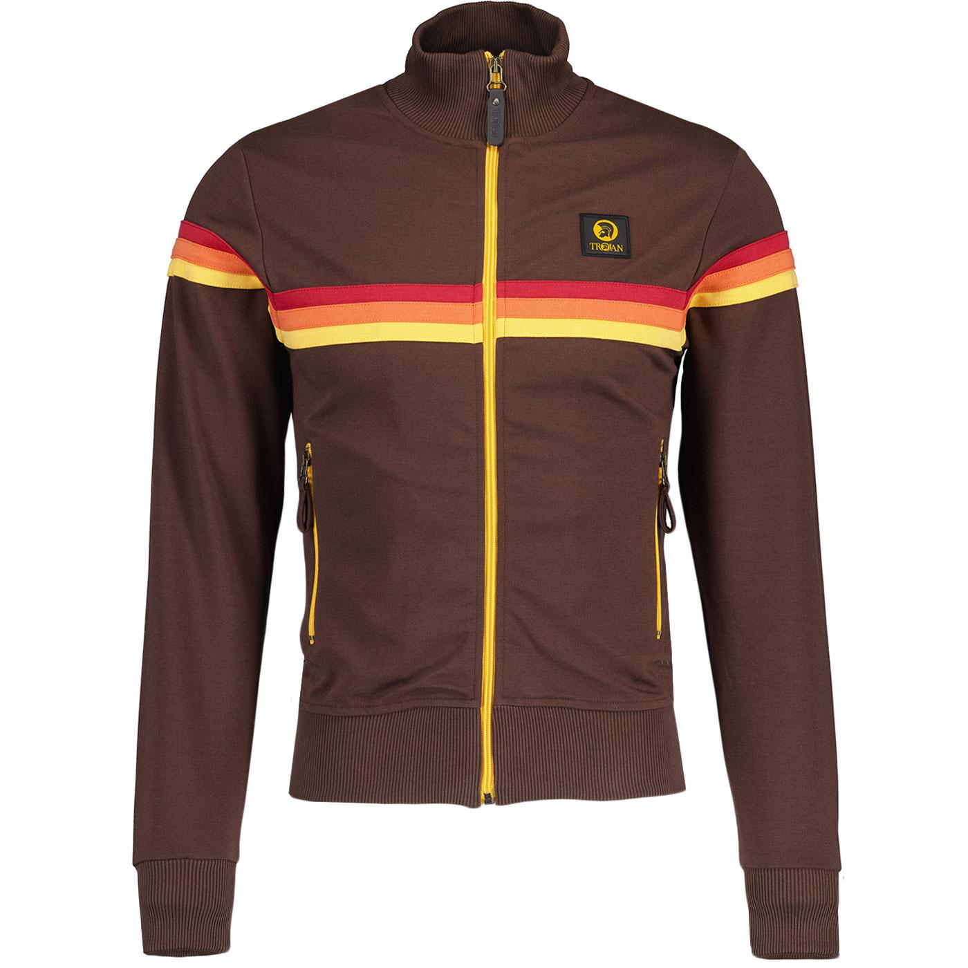 Trojan Retro Stripe 70s Funnel Neck Track Top C