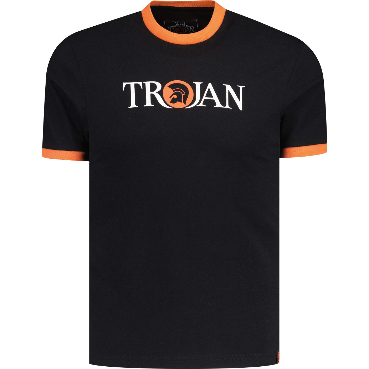 TROJAN RECORDS Retro Logo Ringer T-Shirt (B/O)