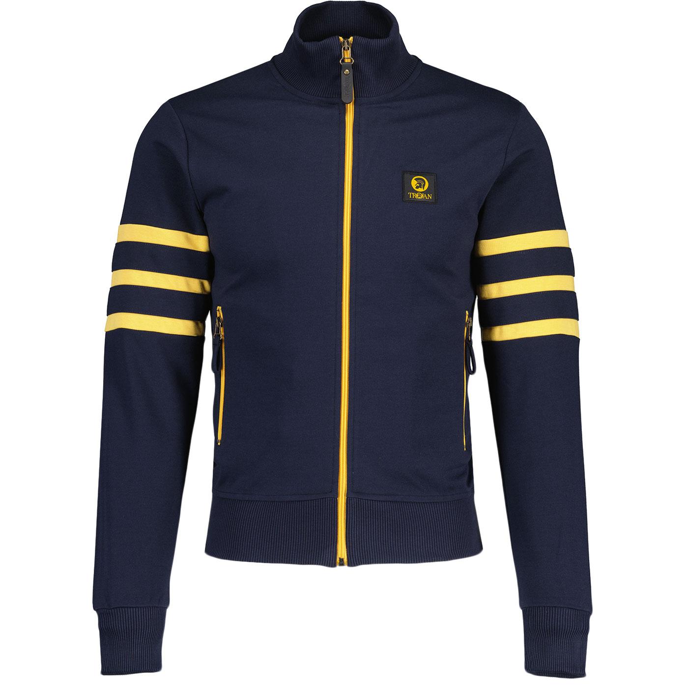 Trojan 70s Stripe Sleeve Funnel Neck Track Top N