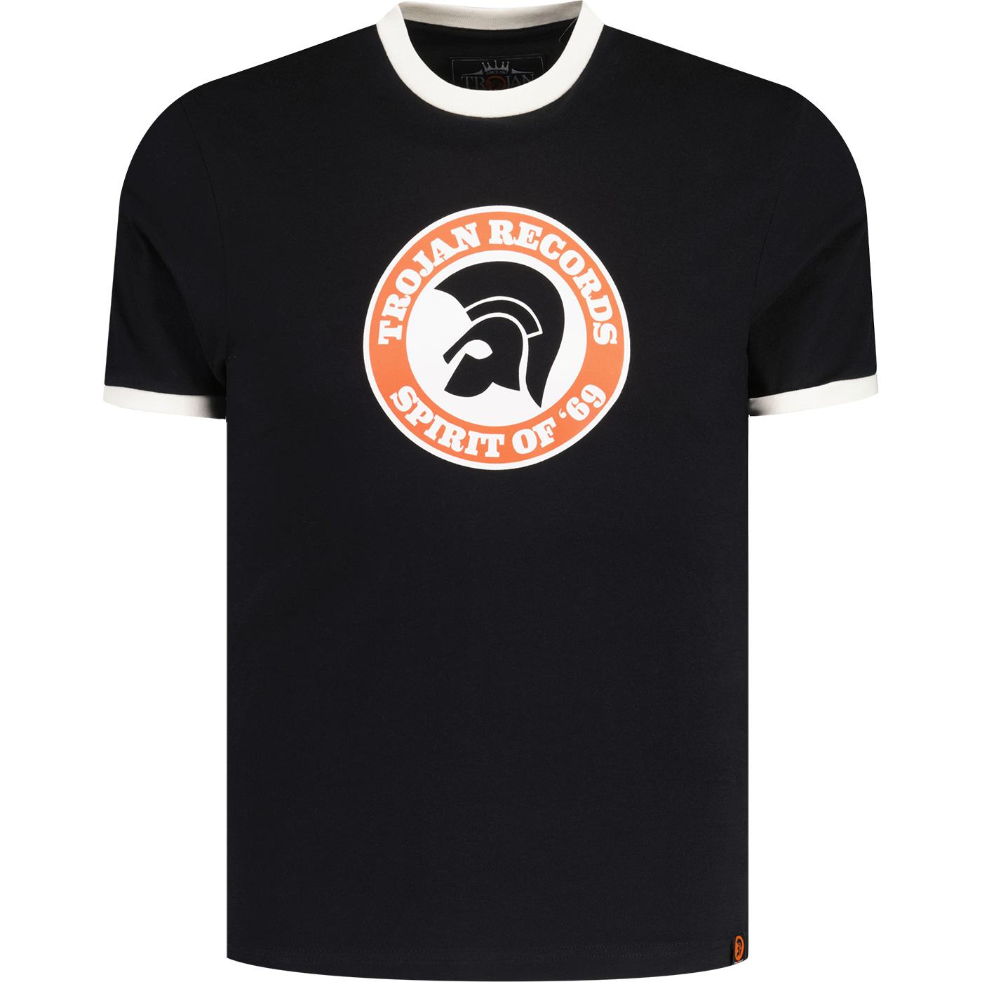 TROJAN RECORDS Mod Ska Spirit Of '69 Ringer Tee B