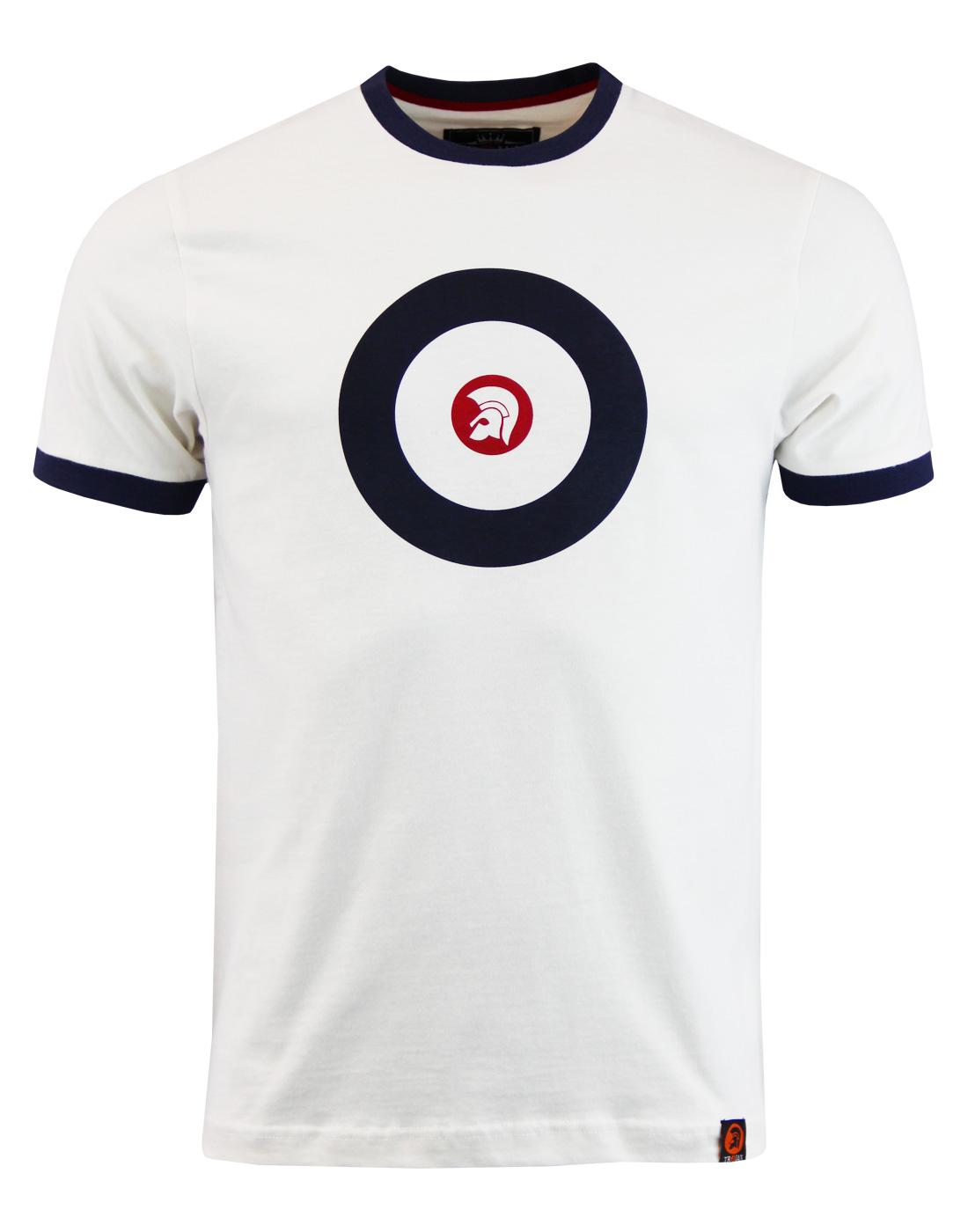 TROJAN RECORDS Helmet Logo Mod Target T-Shirt (E)