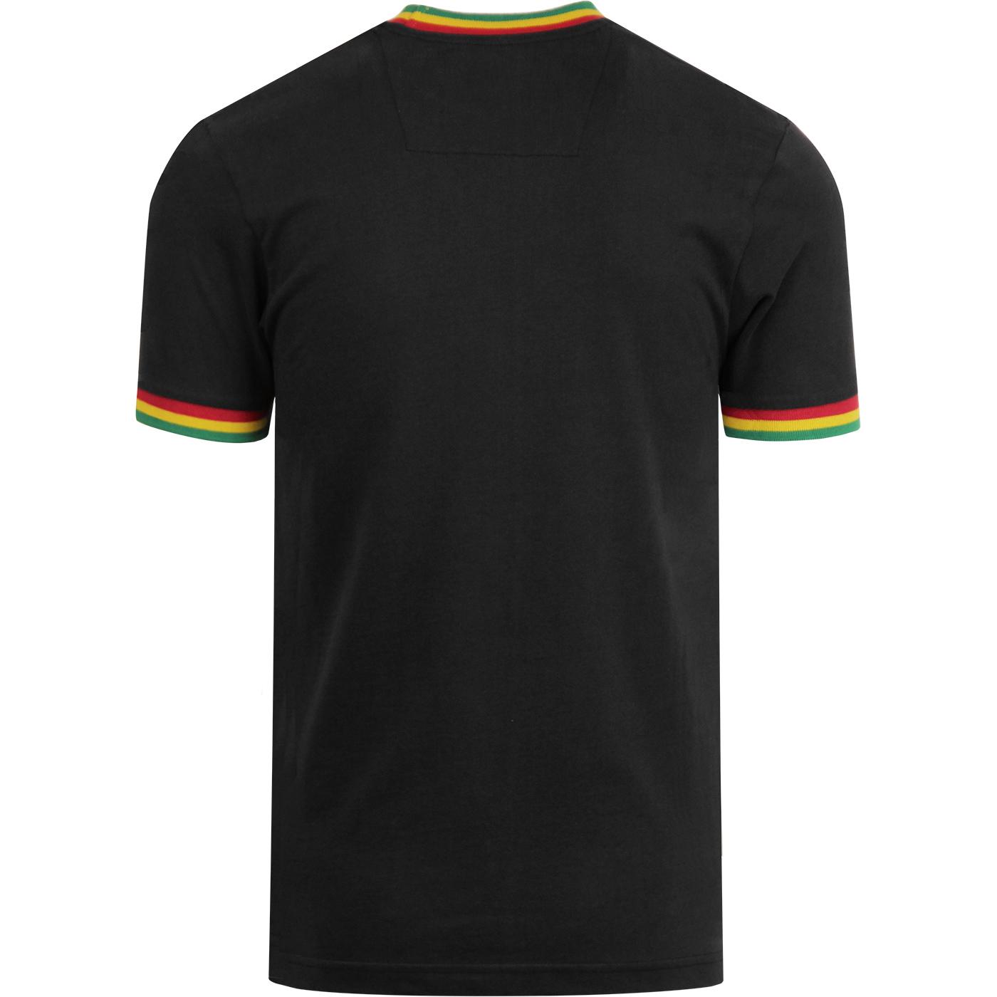 Trojan Records Rasta Striped Logo 100/% Cotton Peach T-Shirt