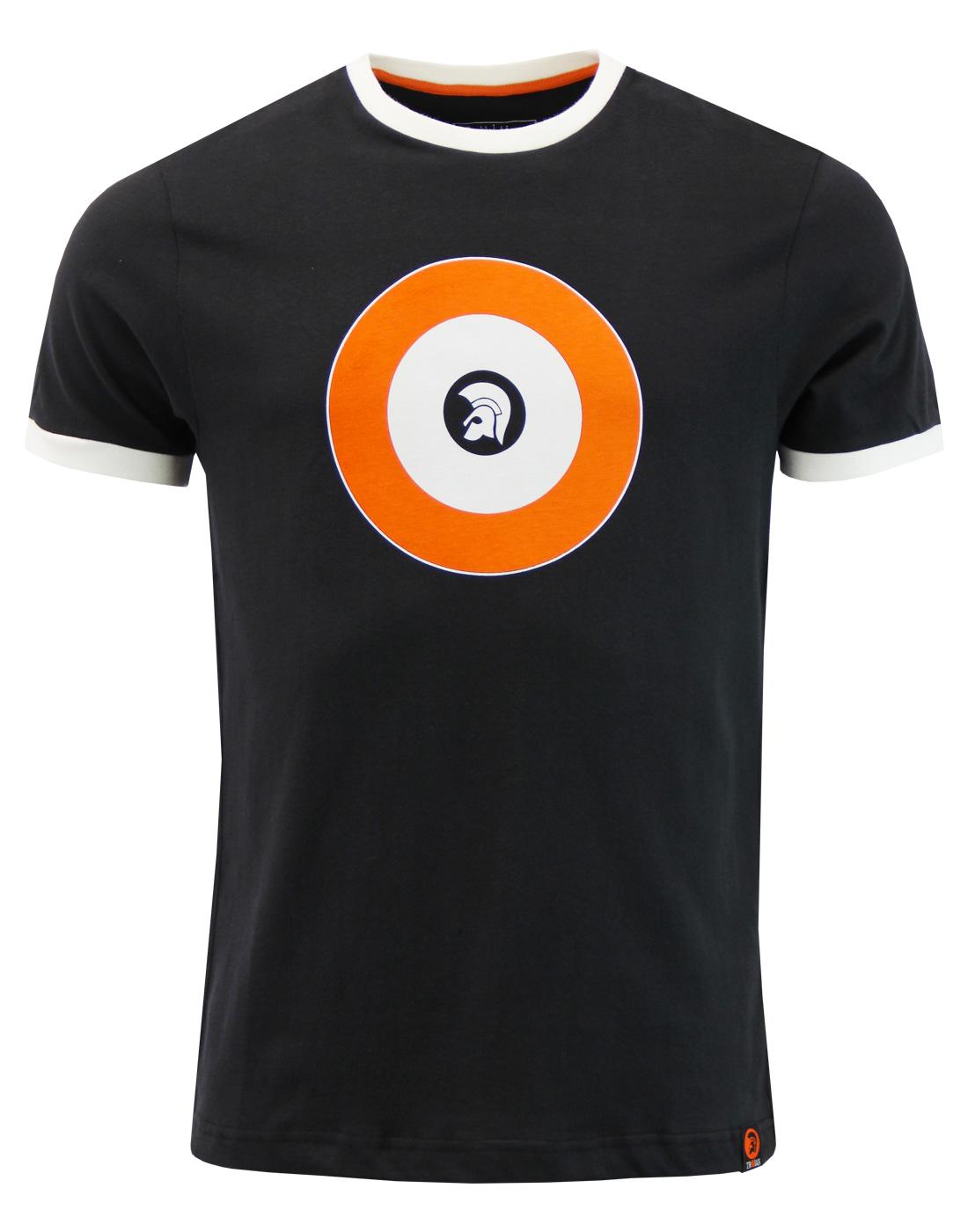TROJAN RECORDS Helmet Logo Mod Target T-Shirt (B)